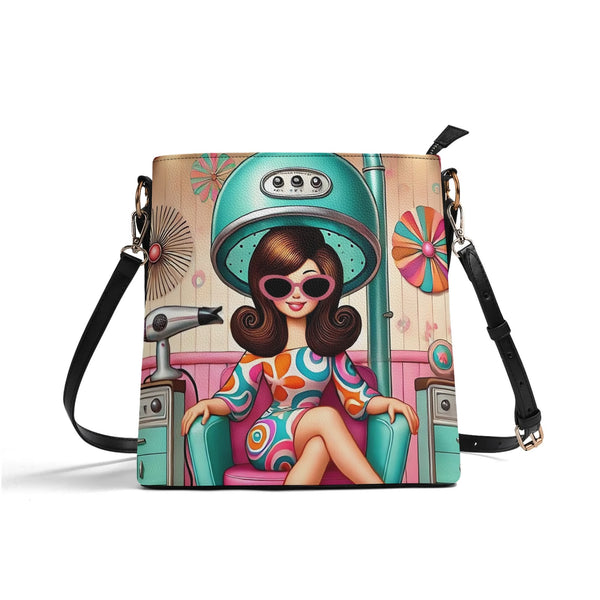 Kitschy Cute Hairdresser Aqua Net Designed, 80s Retro Hairdresser Bag