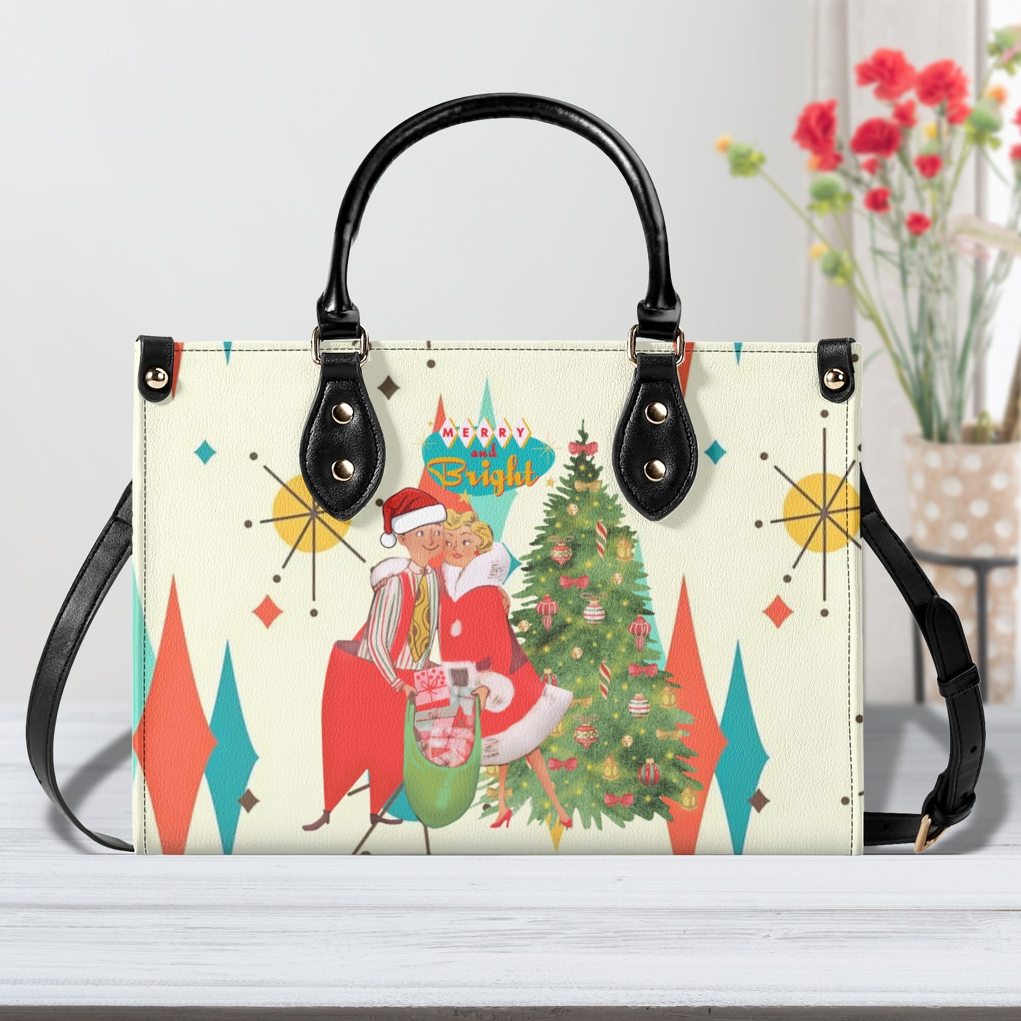Retro Vintage 50s Holiday Kitsch Handbag - Mid Century Modern Gal