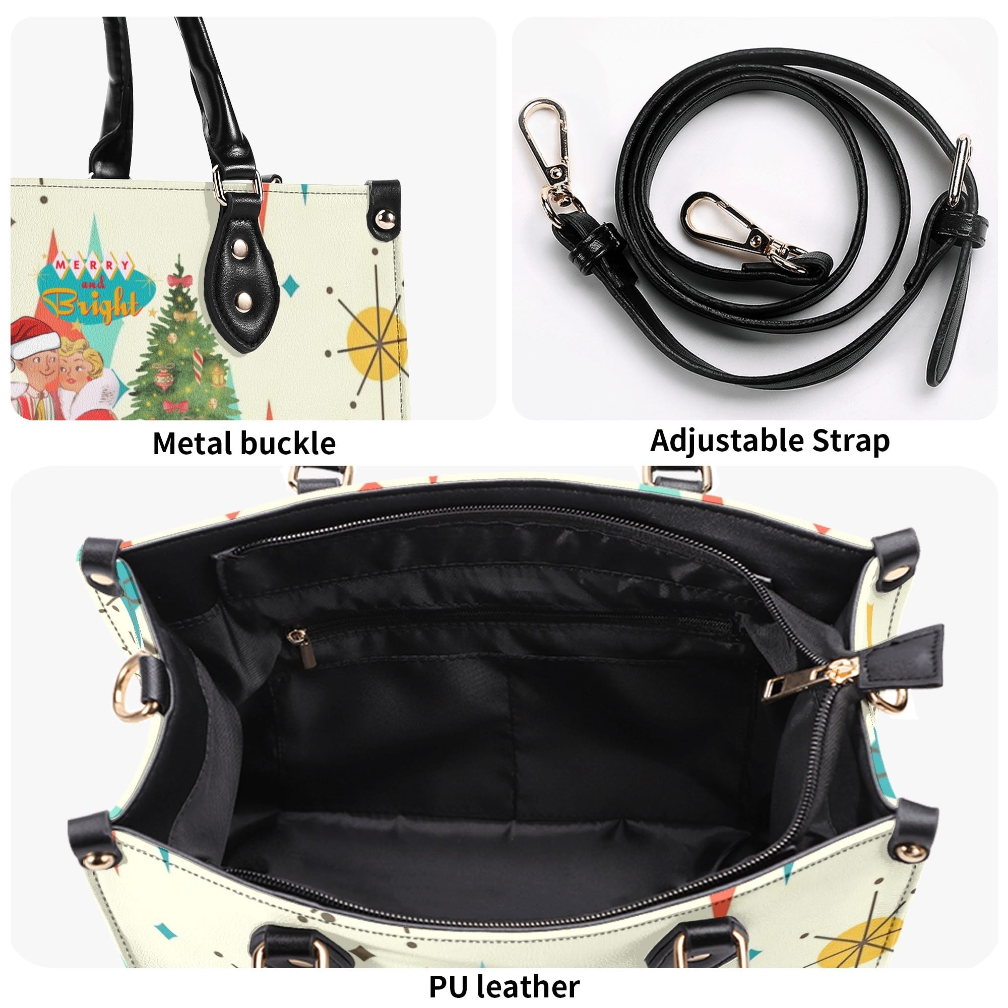 Retro Vintage 50s Holiday Kitsch Handbag - Mid Century Modern Gal