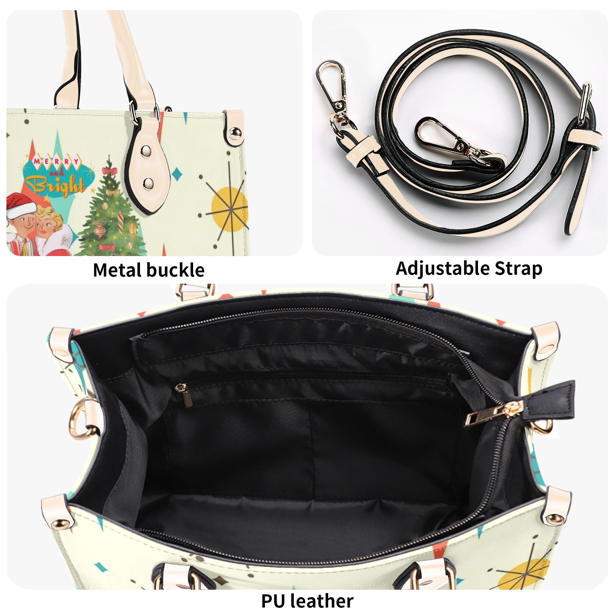 Retro Vintage 50s Holiday Kitsch Handbag - Mid Century Modern Gal