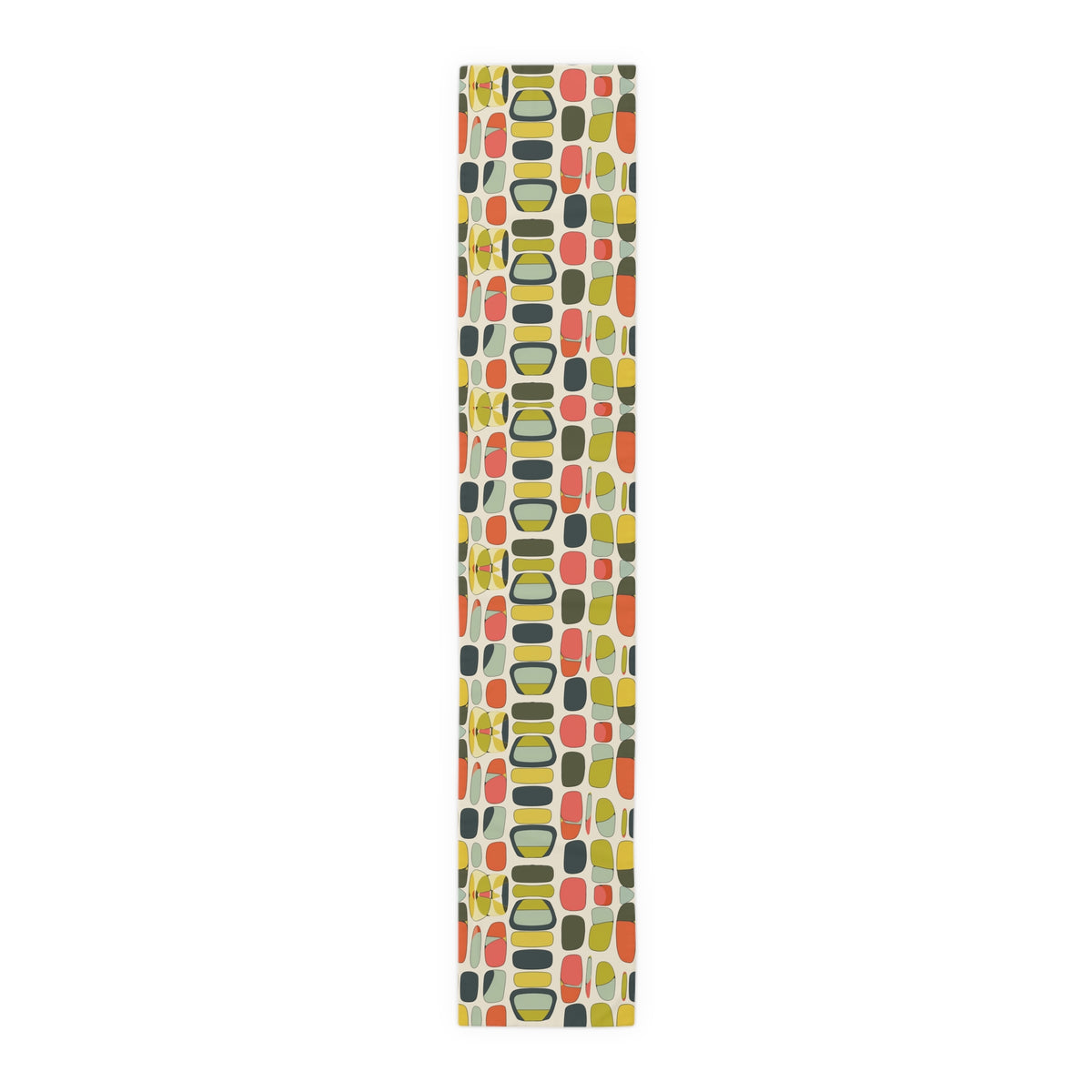 Mid Century Modern Geometric Bold Colorful MCM Table Runner - Mid Century Modern Gal