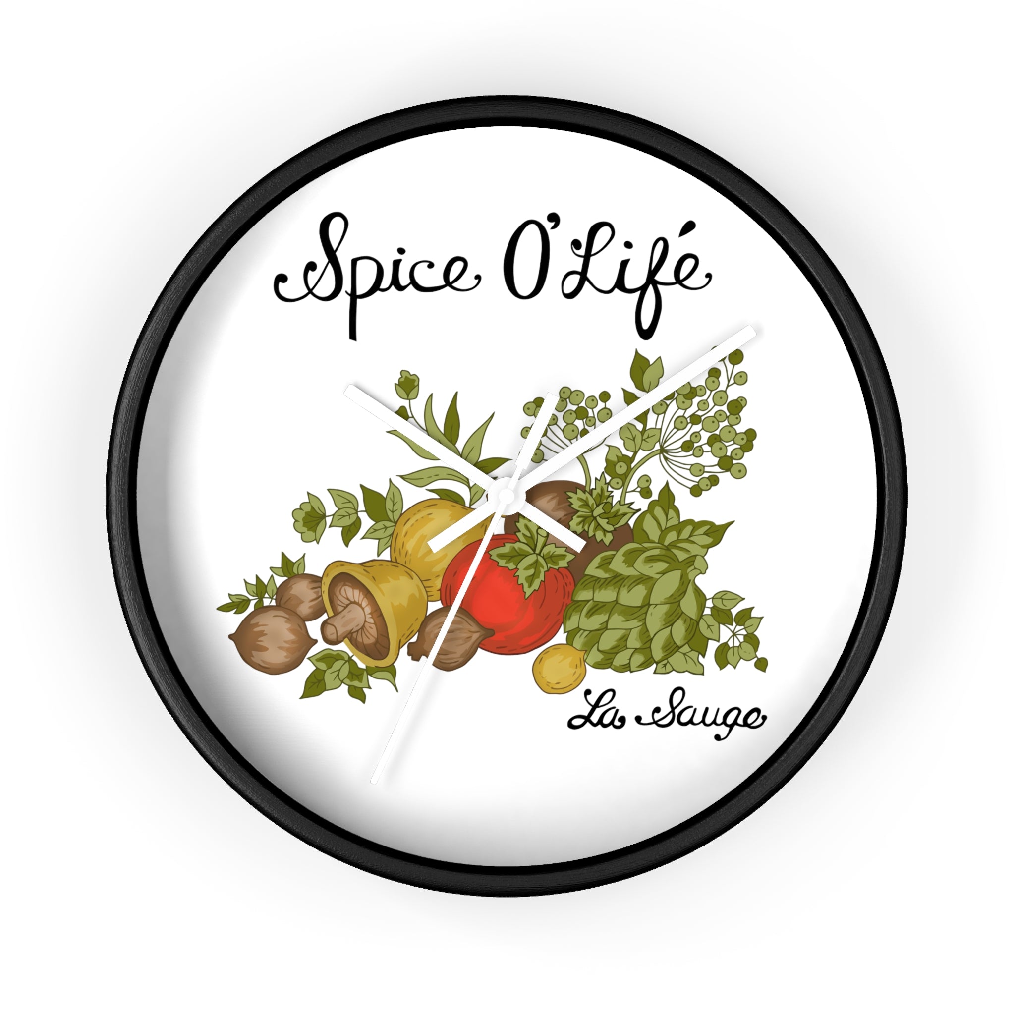 70s Spice Of Life Corningware Inspired Kitschy Mod Retro Wall Clock - Mid Century Modern Gal