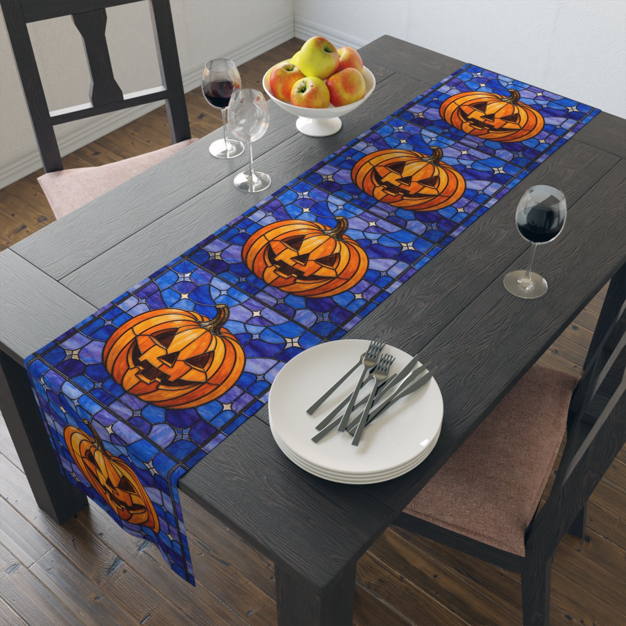 Halloween Stained Glass Style Jack-o&