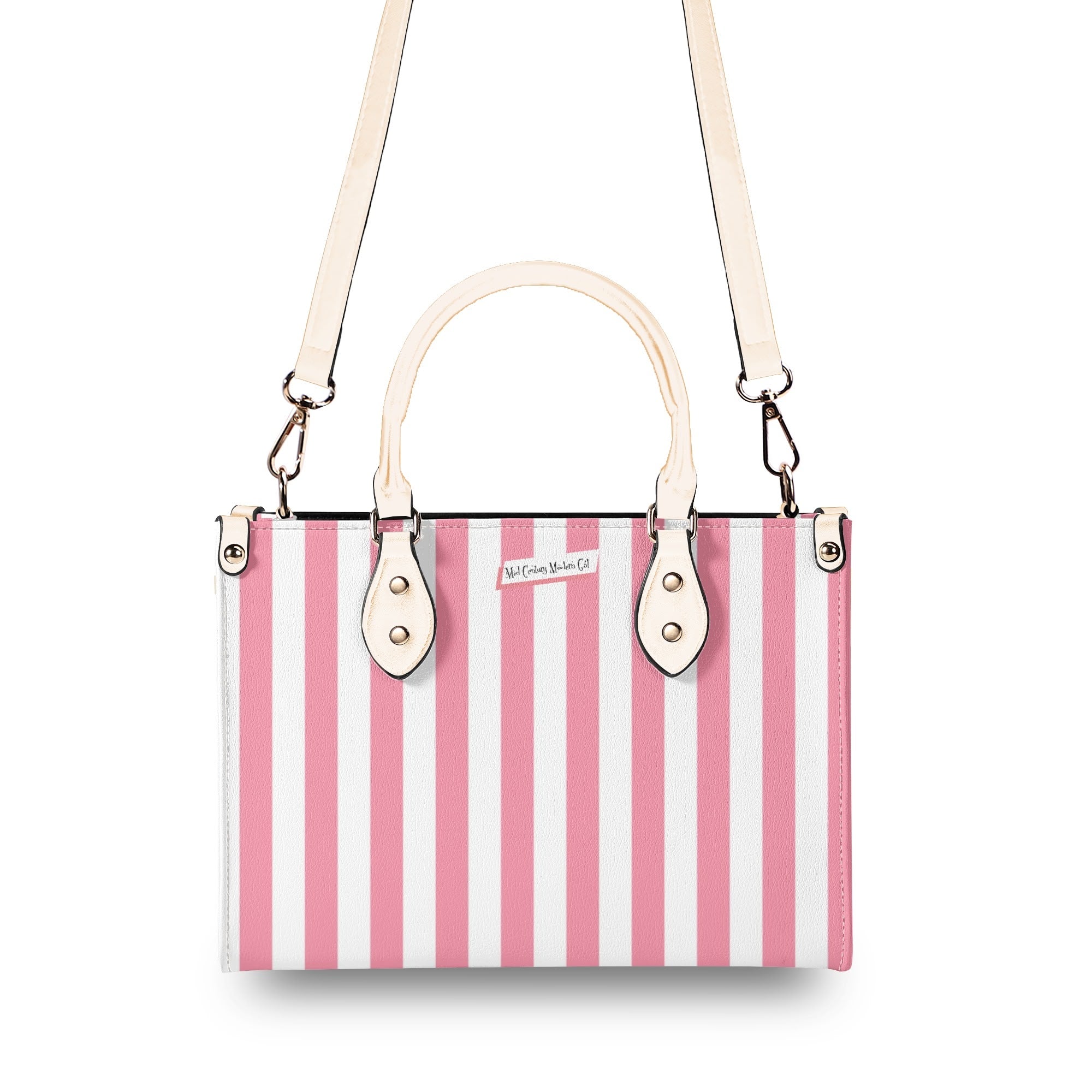 Sister Sister White Christmas Kitschy Fun Holiday Handbag - Mid Century Modern Gal