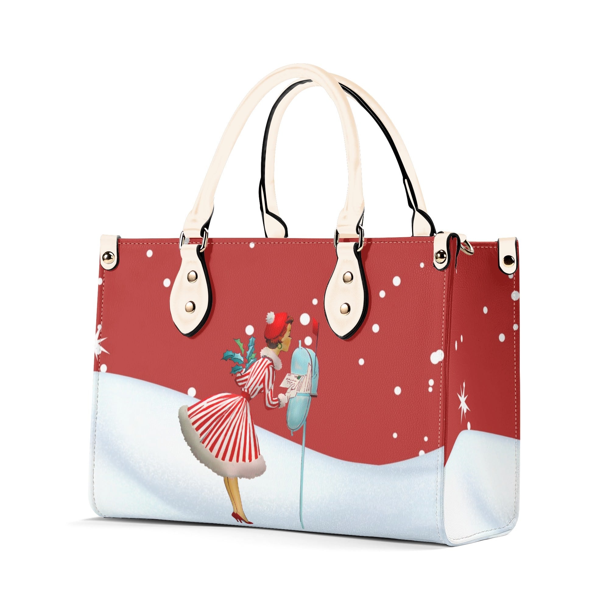 Christmas Handbag, Retro 50s Gal Holiday Purse For The Season - Mid Century Modern Gal