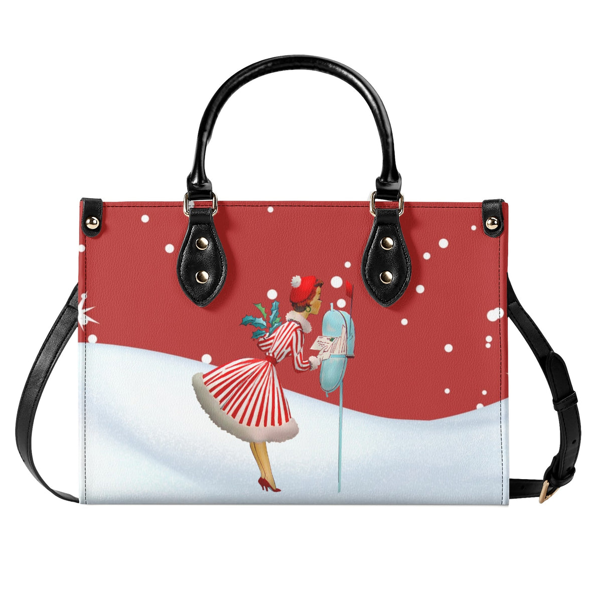 Christmas Handbag, Retro 50s Gal Holiday Purse For The Season - Mid Century Modern Gal