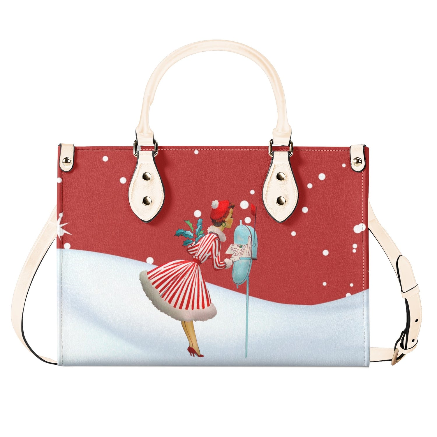 Christmas Handbag, Retro 50s Gal Holiday Purse For The Season - Mid Century Modern Gal