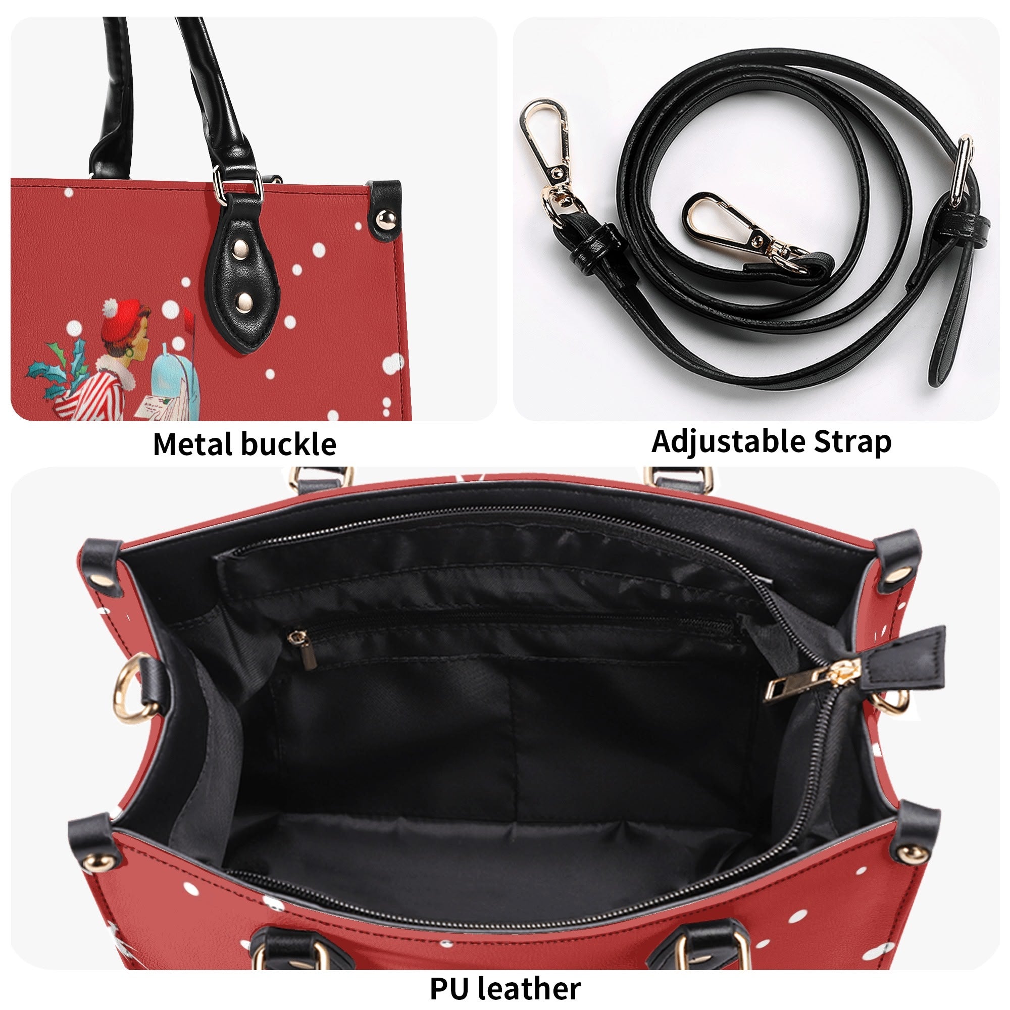 Christmas Handbag, Retro 50s Gal Holiday Purse For The Season - Mid Century Modern Gal