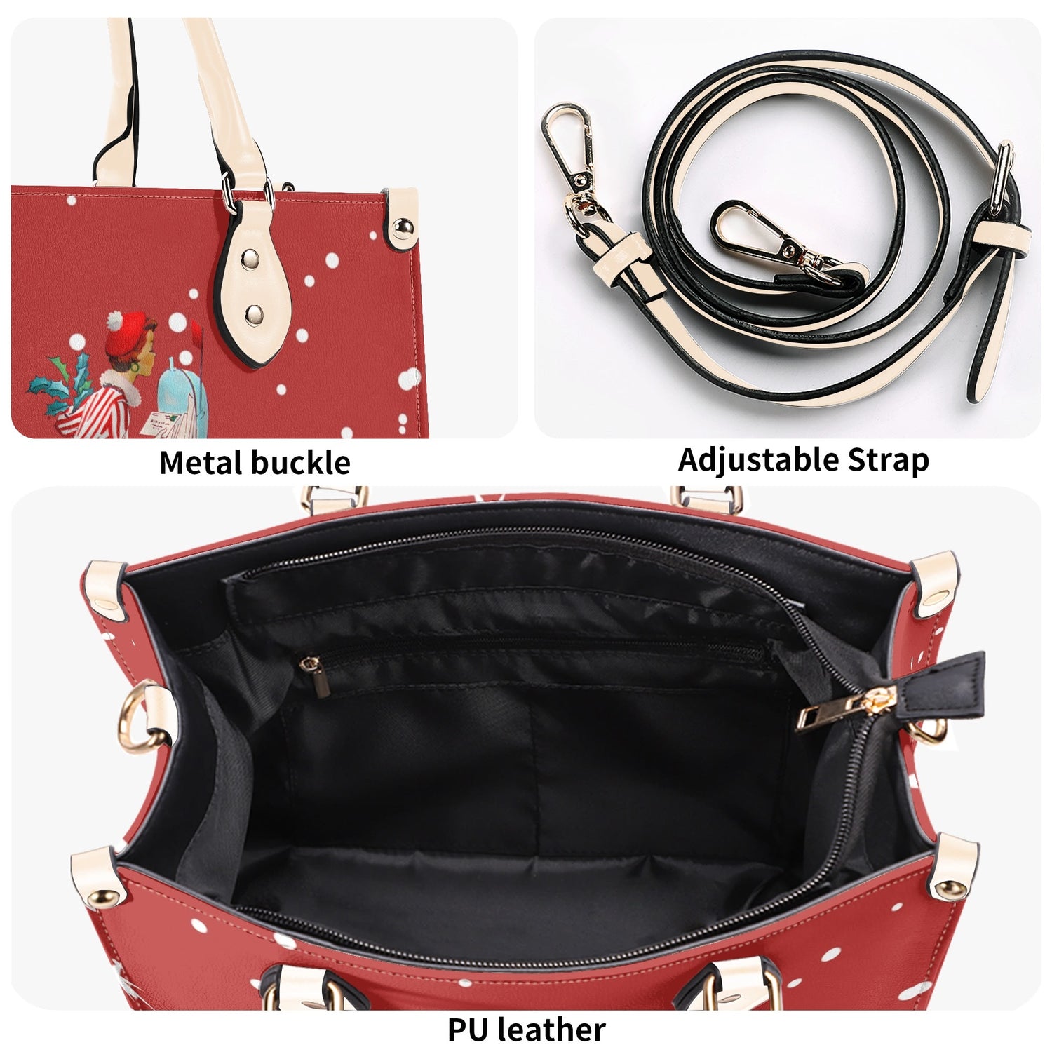 Christmas Handbag, Retro 50s Gal Holiday Purse For The Season - Mid Century Modern Gal