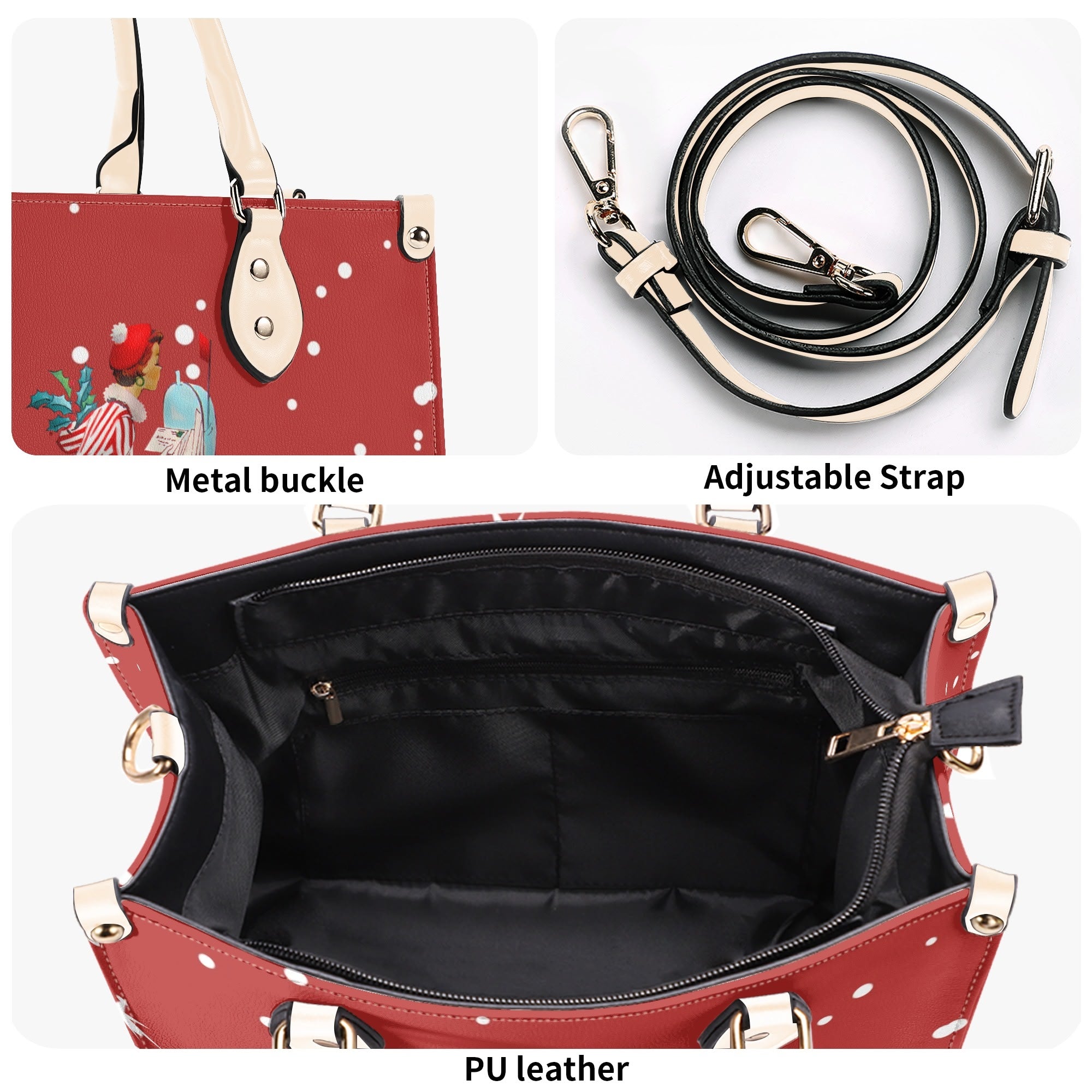 Christmas Handbag, Retro 50s Gal Holiday Purse For The Season - Mid Century Modern Gal