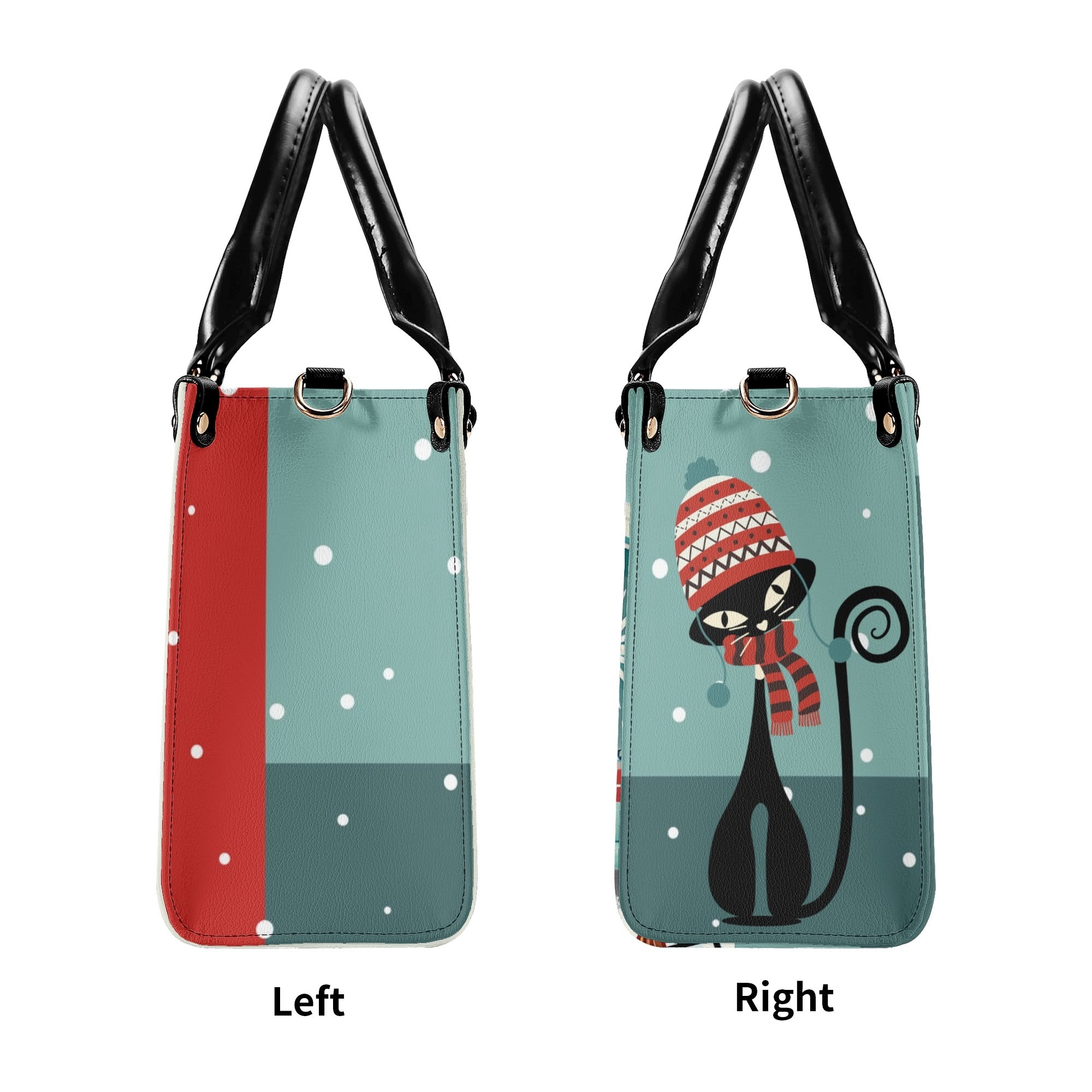 Atomic Cat, Mod Gal Winter Seasonal Handbag, Shoulder Bag Hip Trendy Apparel For The Season - Mid Century Modern Gal