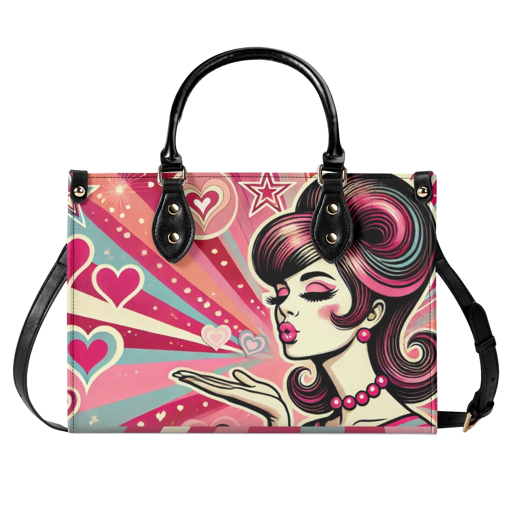 Retro 60s Mod Love Funky Fun Trendy Handbag Shoulder Bag for Mod Gals - Mid Century Modern Gal