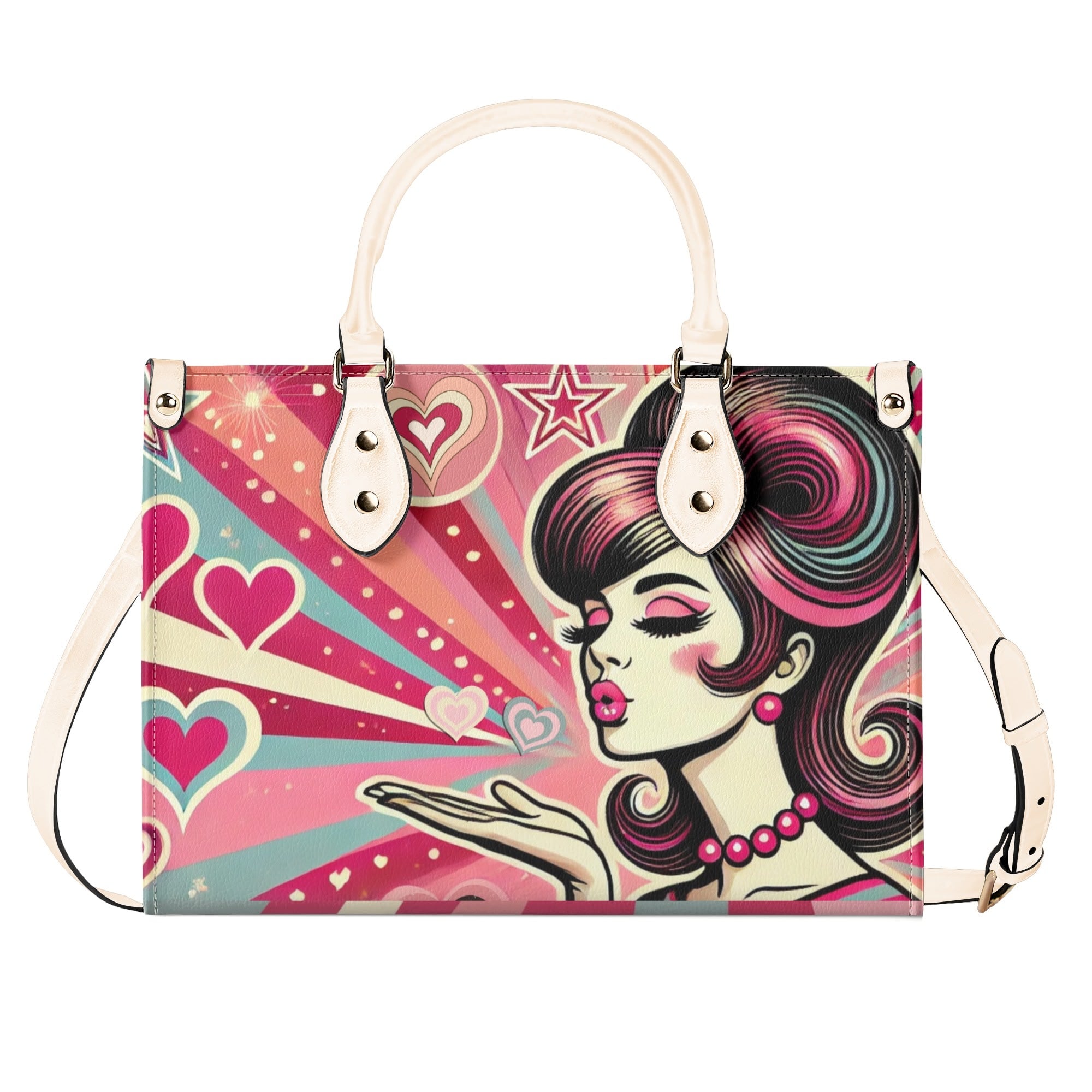 Retro 60s Mod Love Funky Fun Trendy Handbag Shoulder Bag for Mod Gals - Mid Century Modern Gal