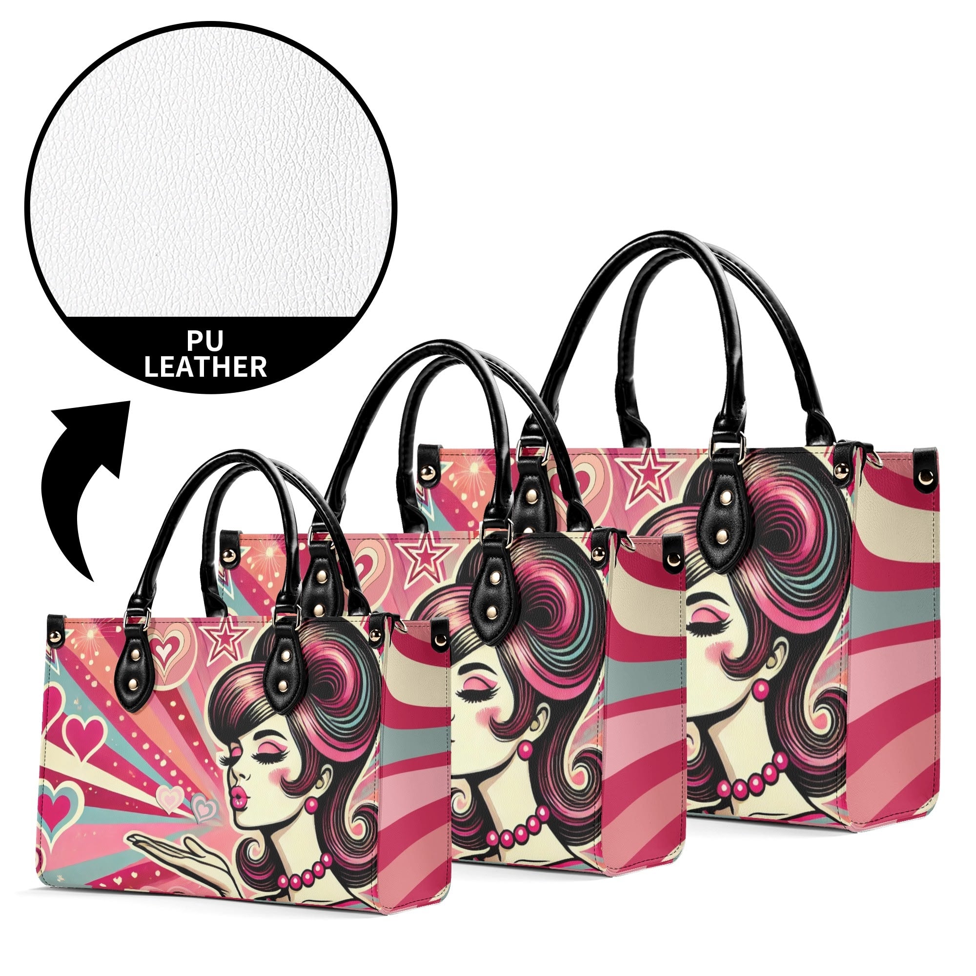 Retro 60s Mod Love Funky Fun Trendy Handbag Shoulder Bag for Mod Gals - Mid Century Modern Gal