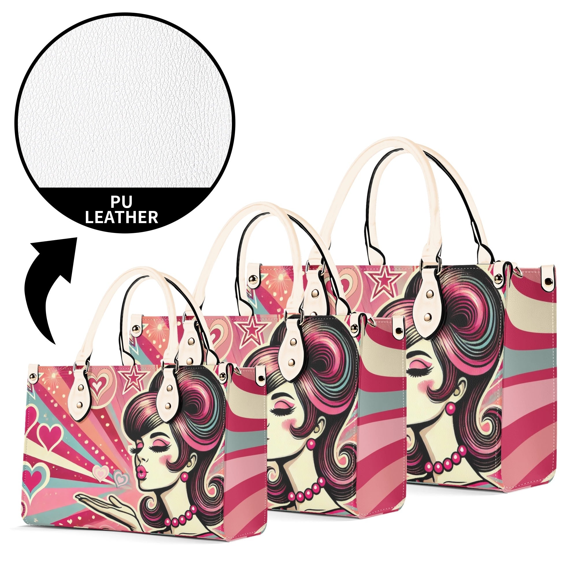 Retro 60s Mod Love Funky Fun Trendy Handbag Shoulder Bag for Mod Gals - Mid Century Modern Gal