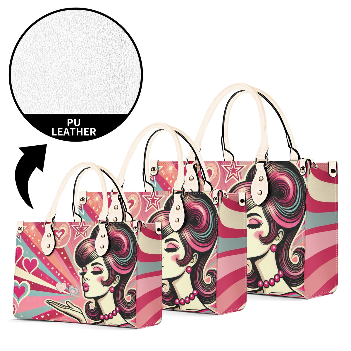 Retro 60s Mod Love Funky Fun Trendy Handbag Shoulder Bag for Mod Gals - Mid Century Modern Gal