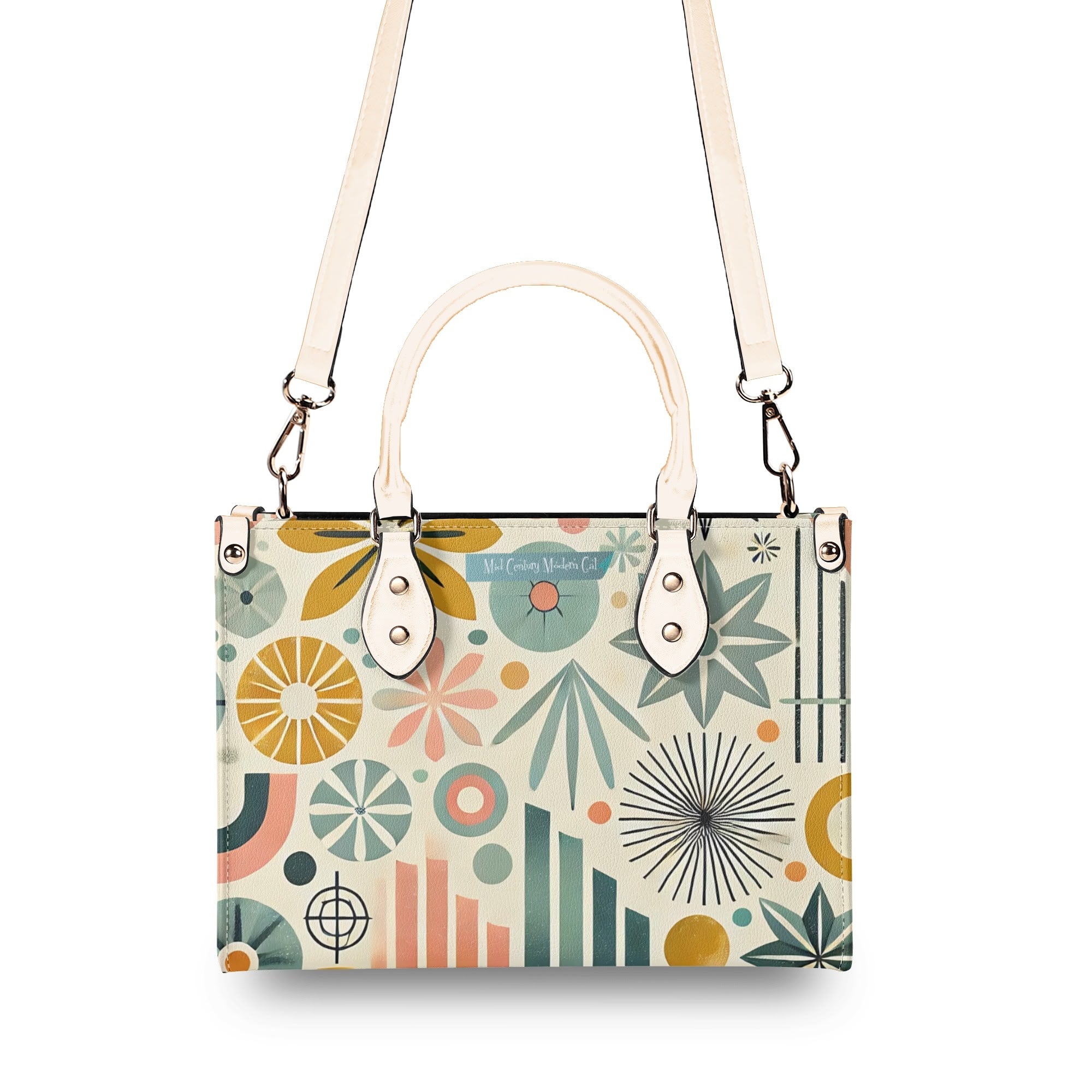 Mid Century Modern Gal Signature Atomic Cat, Atomic Kitschy Handbag, Shoulder Bag - Mid Century Modern Gal