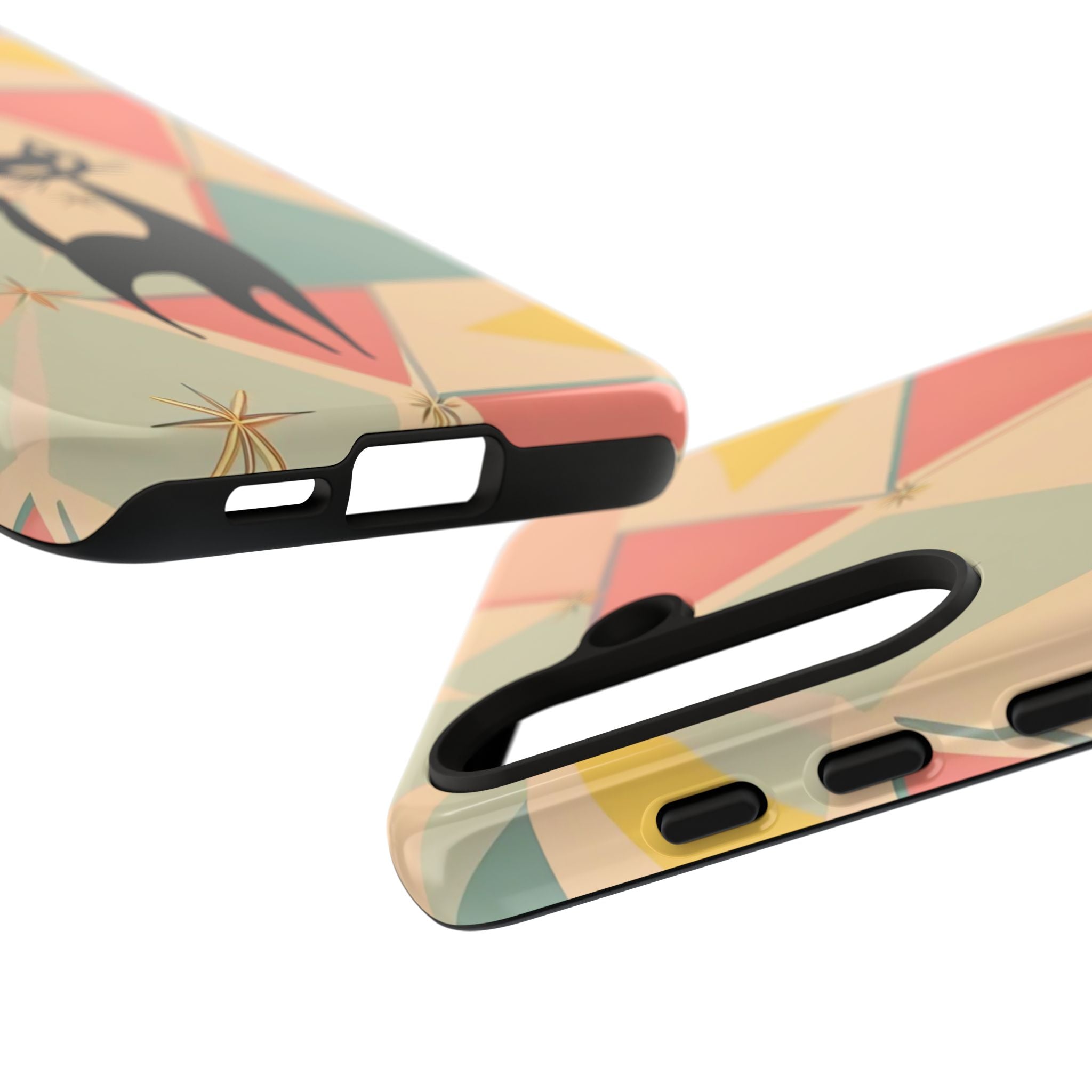 Atomic Cat Mid Mod Retro Cat Phone Case | Tough Cases with Vintage Vibe | Ideal for Cat Lovers