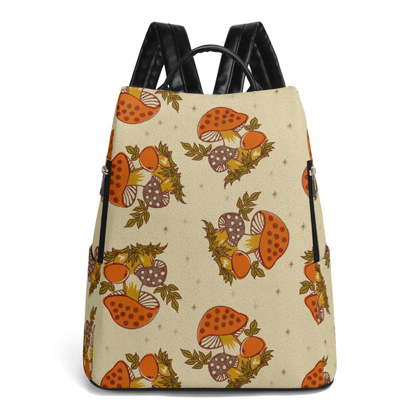Merry Mushroom Groovy Mod 70s Travel Backpack