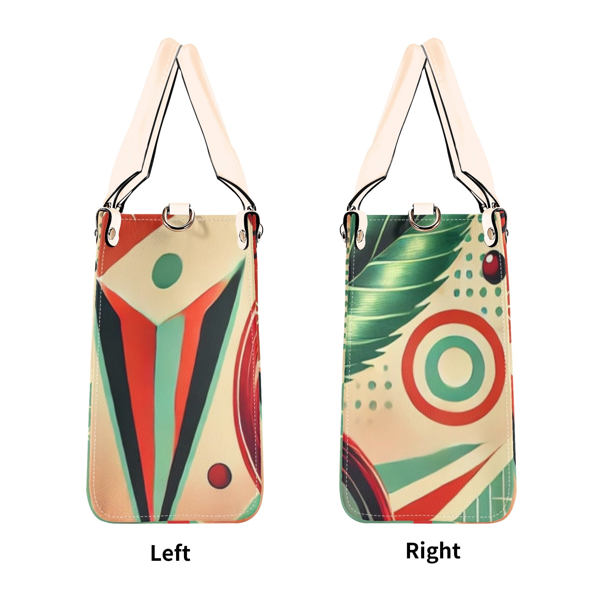 Retro Cherry Print Handbag Mid Century Modern Gal Signature Atomic Cat, Atomic Kitschy Handbag, Shoulder Bag - Mid Century Modern Gal
