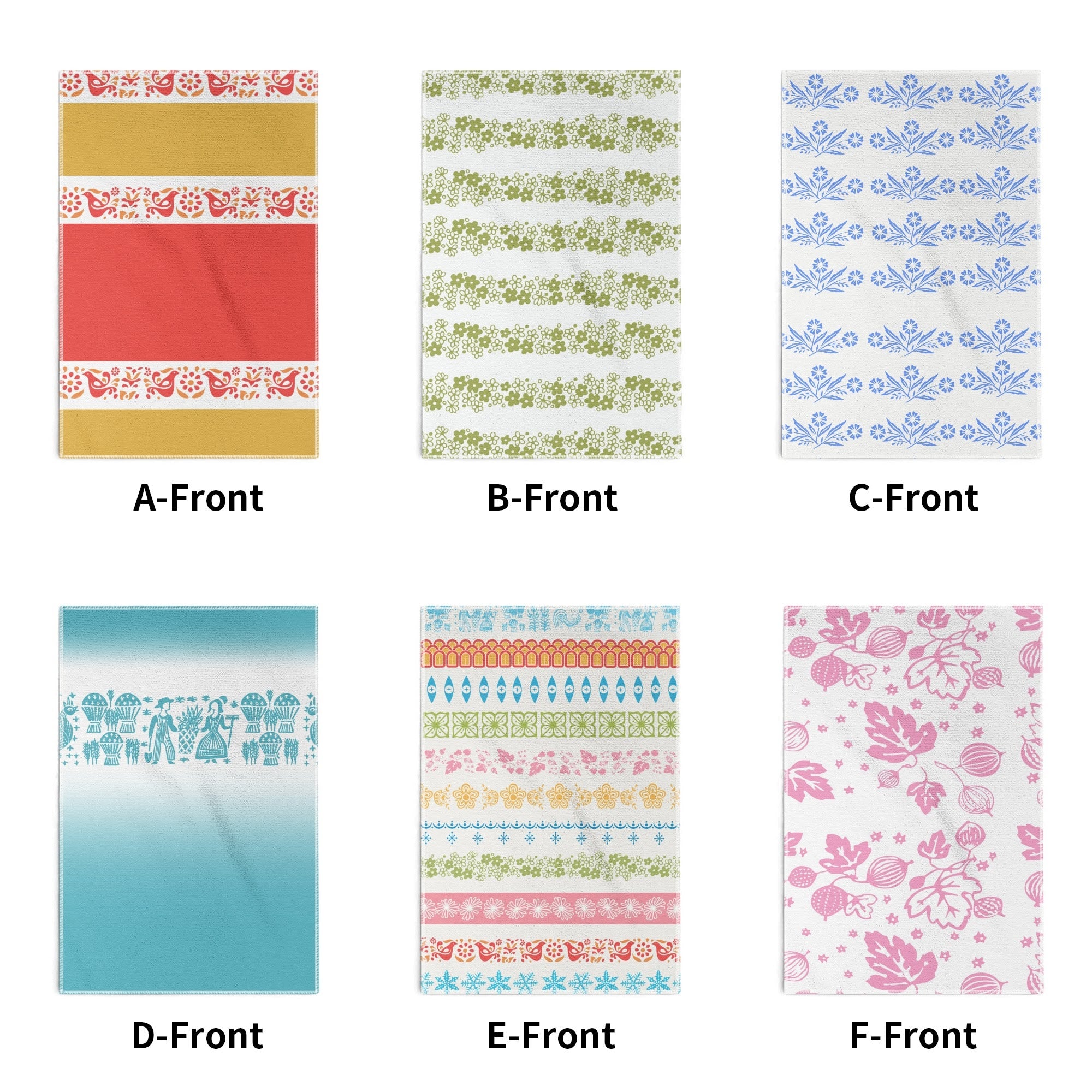 Pyrex Towel Collections, Pyrex Lover, Kitchen Bath, Pyrex Patterned Set Of 6 Towels - Mid Century Modern Gal