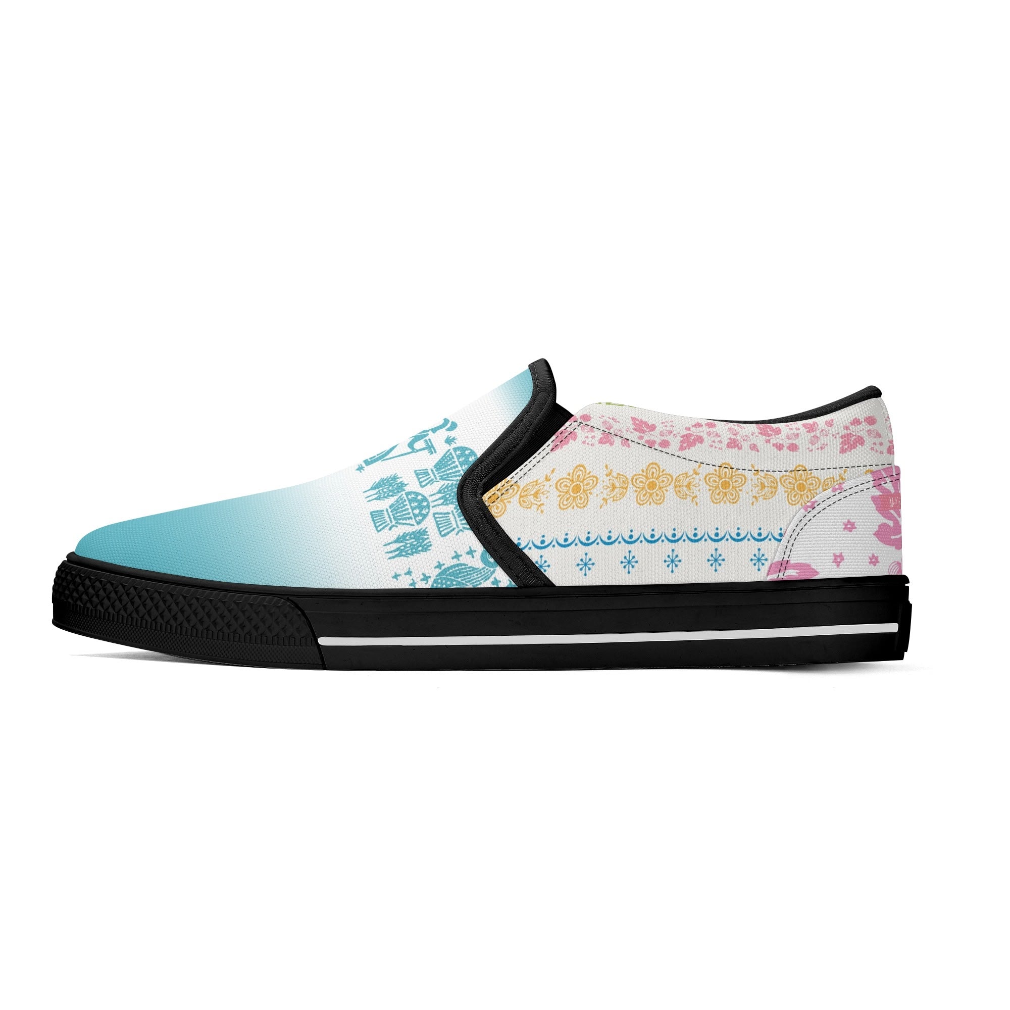 Pyrex Lover Retro Groovy Mod Canvas Loafer Shoes With Kitschy Fun Pyrex Patterns - Mid Century Modern Gal