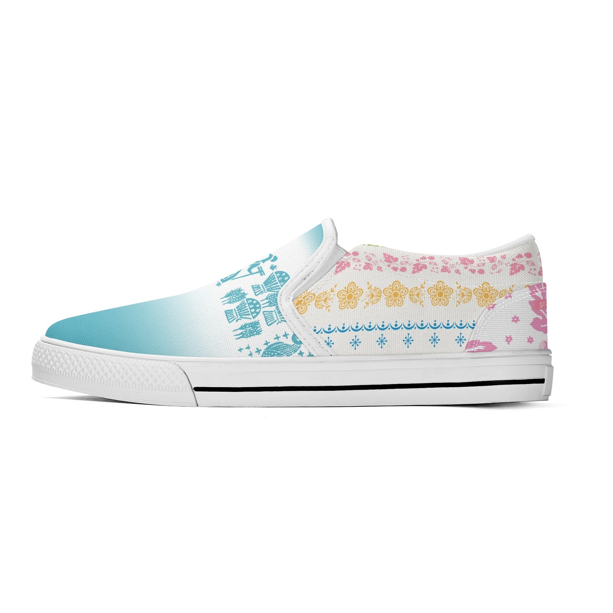 Pyrex Lover Retro Groovy Mod Canvas Loafer Shoes With Kitschy Fun Pyrex Patterns - Mid Century Modern Gal