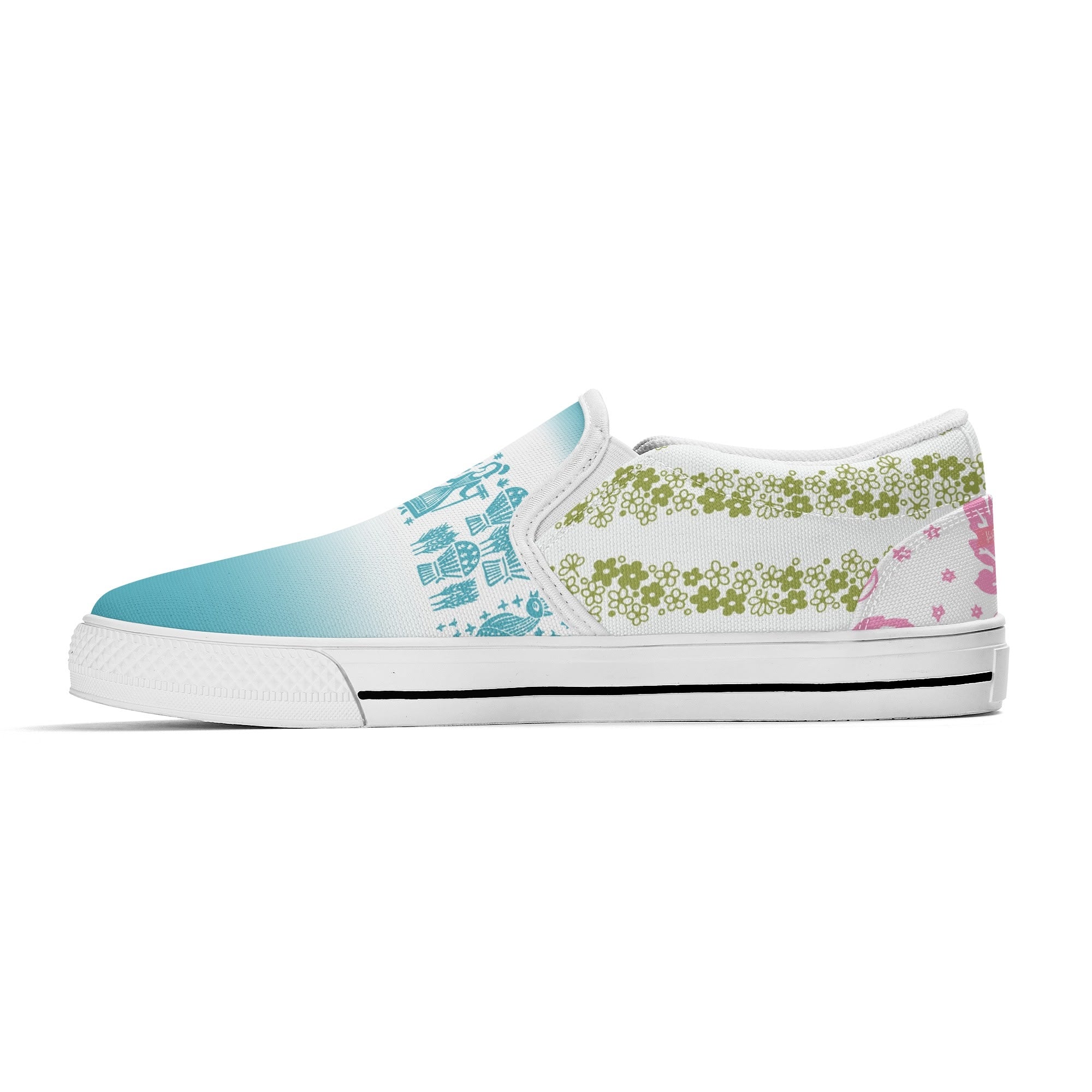 Pyrex Lover Retro Groovy Mod Canvas Loafer Shoes With Kitschy Fun Pyrex Patterns - Mid Century Modern Gal