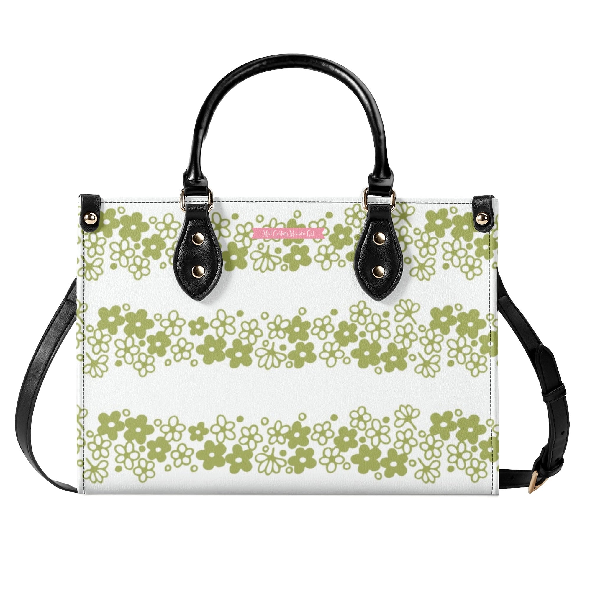 Spring Blossom Crazy Daisy Retro Pyrex Lover Kitschy Mod Handbag - Mid Century Modern Gal