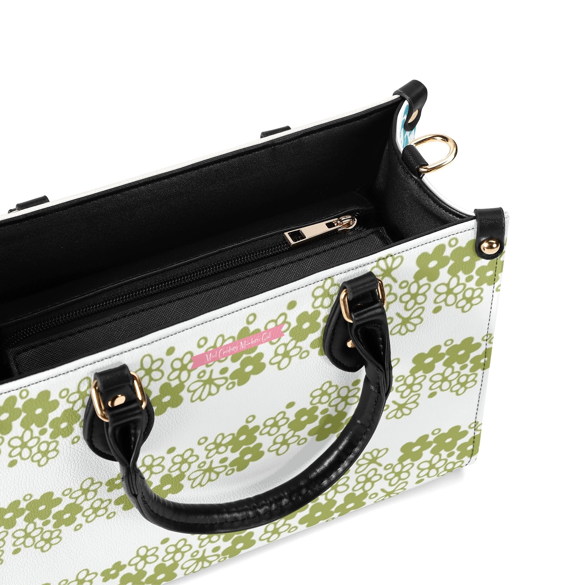 Spring Blossom Crazy Daisy Retro Pyrex Lover Kitschy Mod Handbag - Mid Century Modern Gal