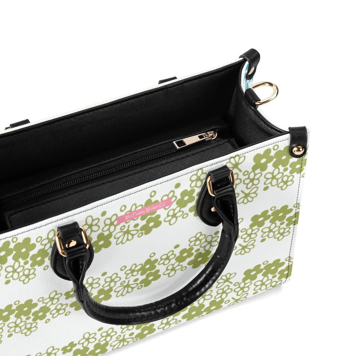 Spring Blossom Crazy Daisy Retro Pyrex Lover Kitschy Mod Handbag - Mid Century Modern Gal