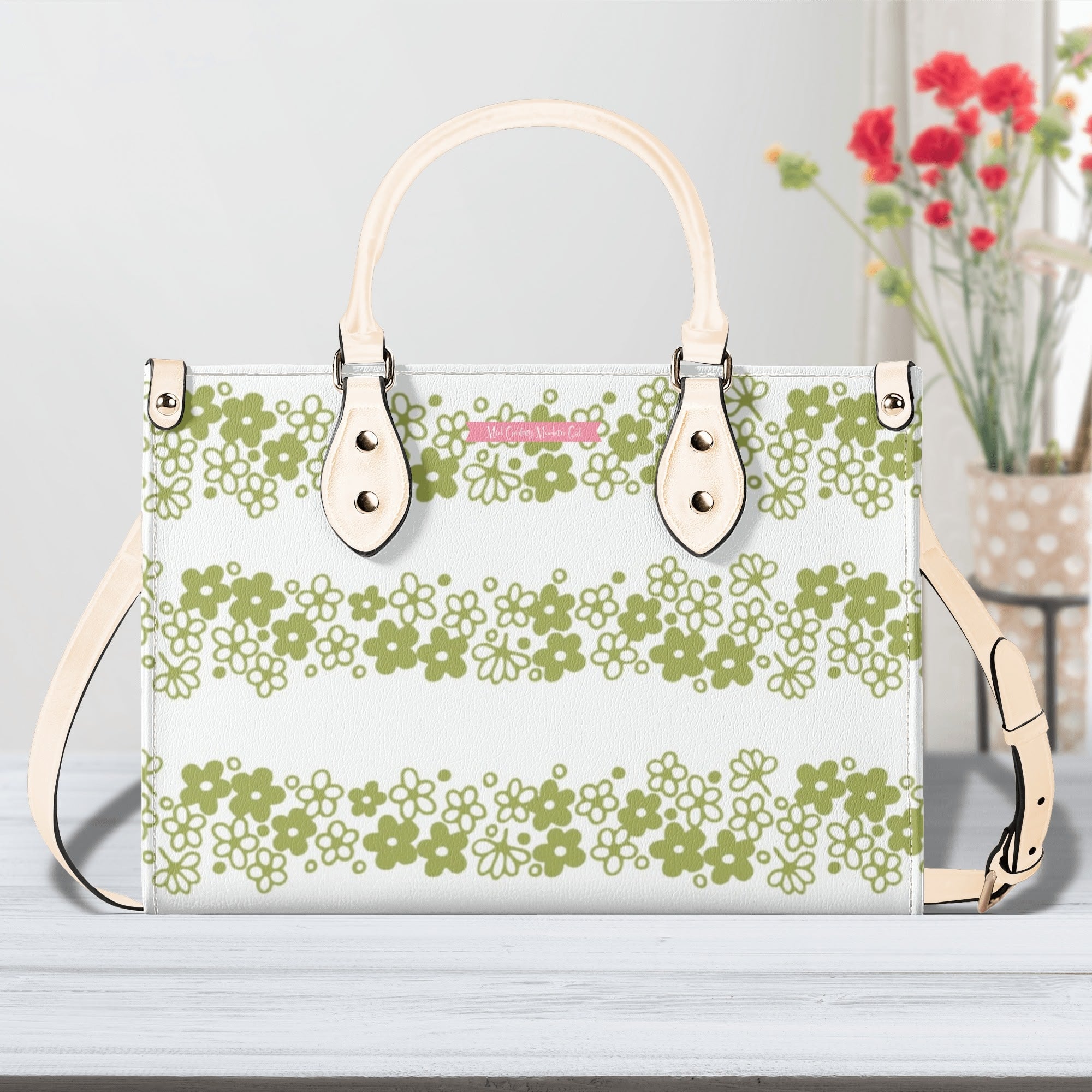 Spring Blossom Crazy Daisy Retro Pyrex Lover Kitschy Mod Handbag - Mid Century Modern Gal