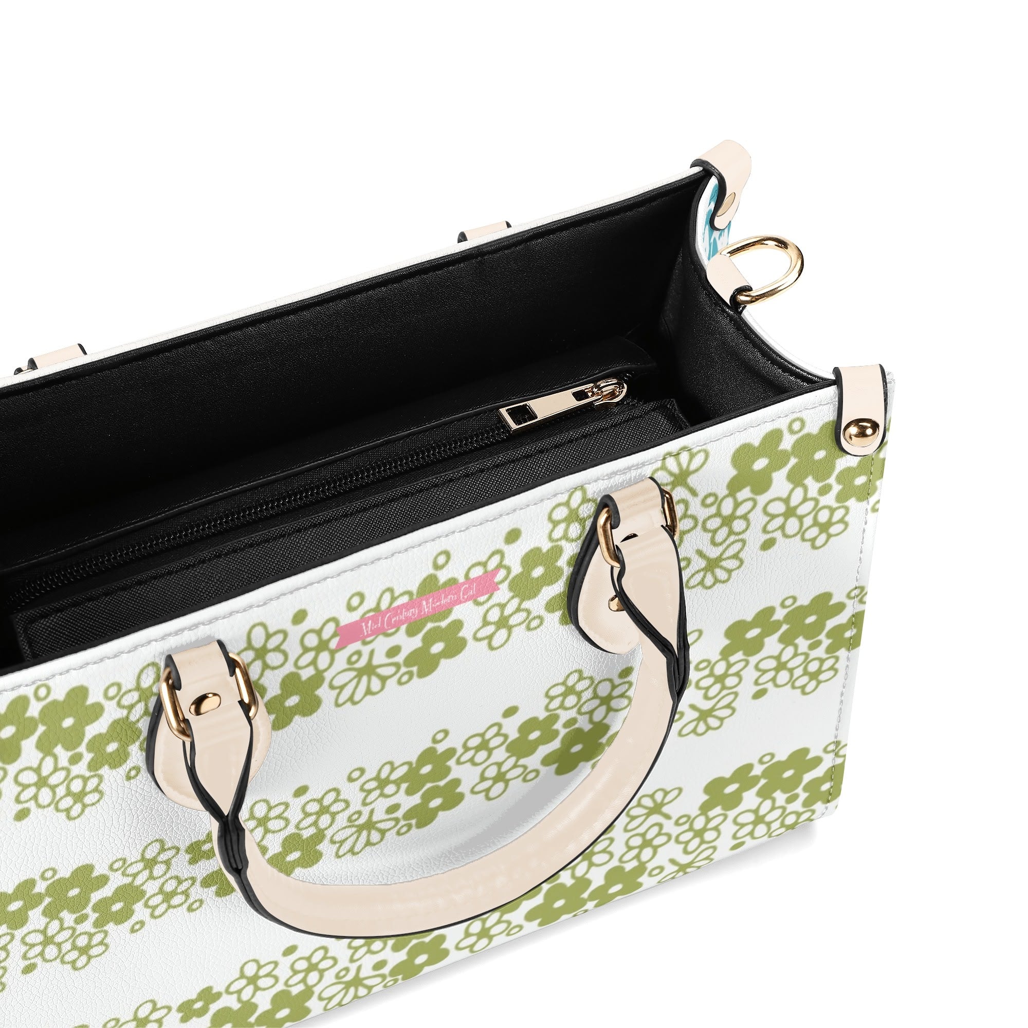 Spring Blossom Crazy Daisy Retro Pyrex Lover Kitschy Mod Handbag - Mid Century Modern Gal