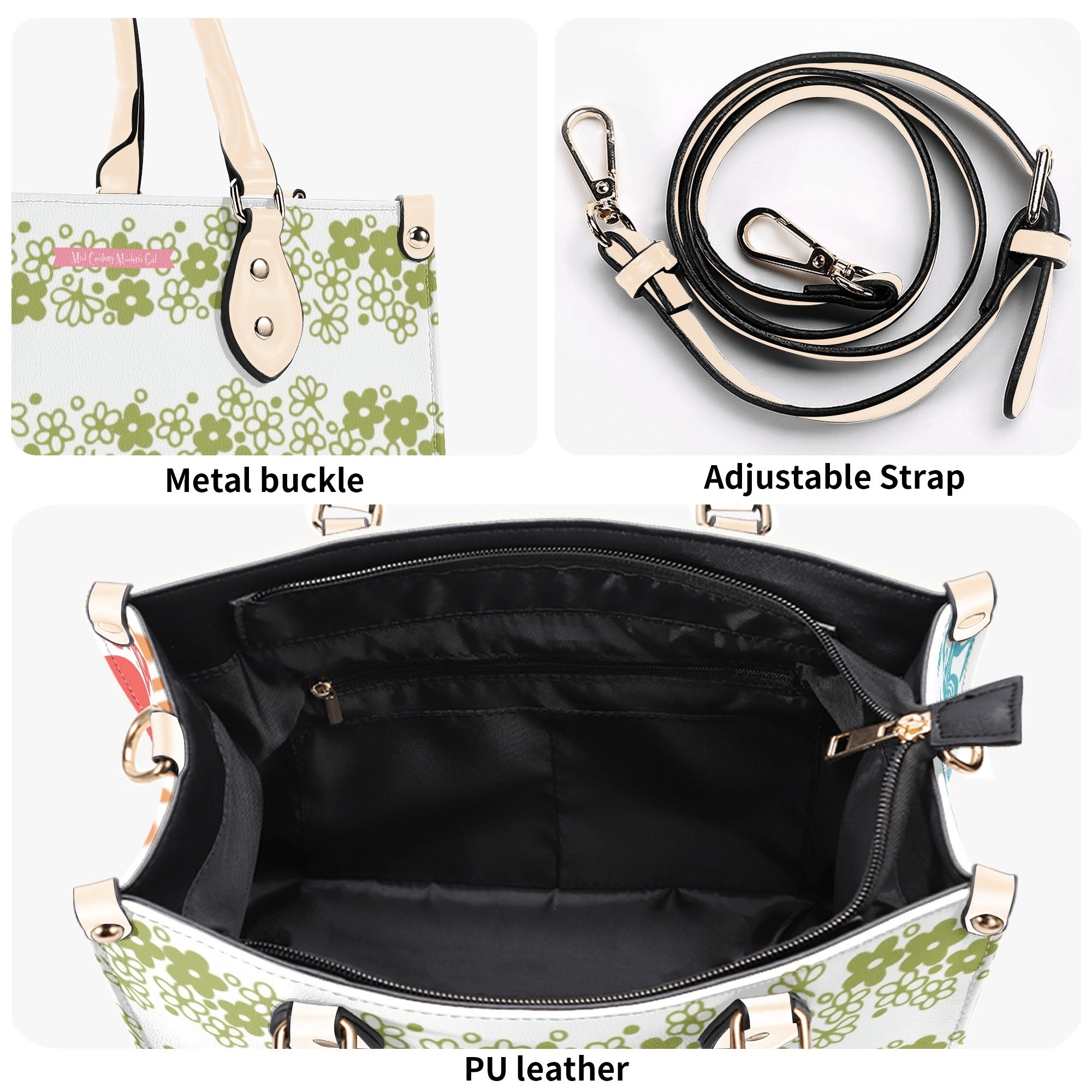 Spring Blossom Crazy Daisy Retro Pyrex Lover Kitschy Mod Handbag - Mid Century Modern Gal