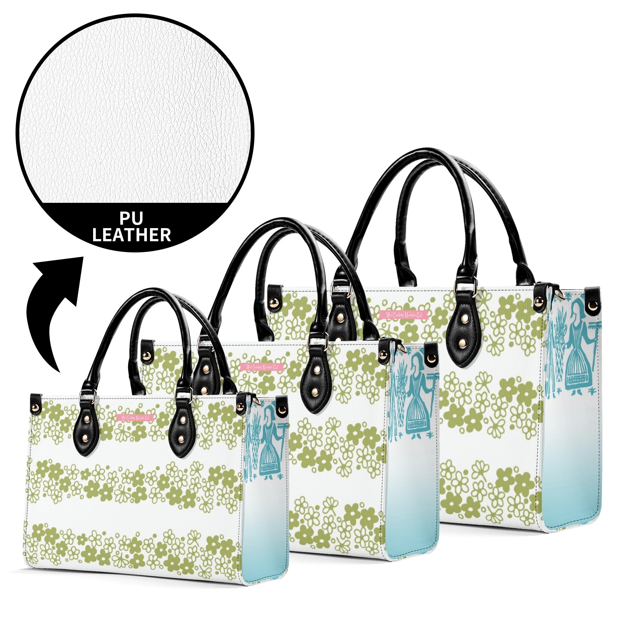 Spring Blossom Crazy Daisy Retro Pyrex Lover Kitschy Mod Handbag - Mid Century Modern Gal