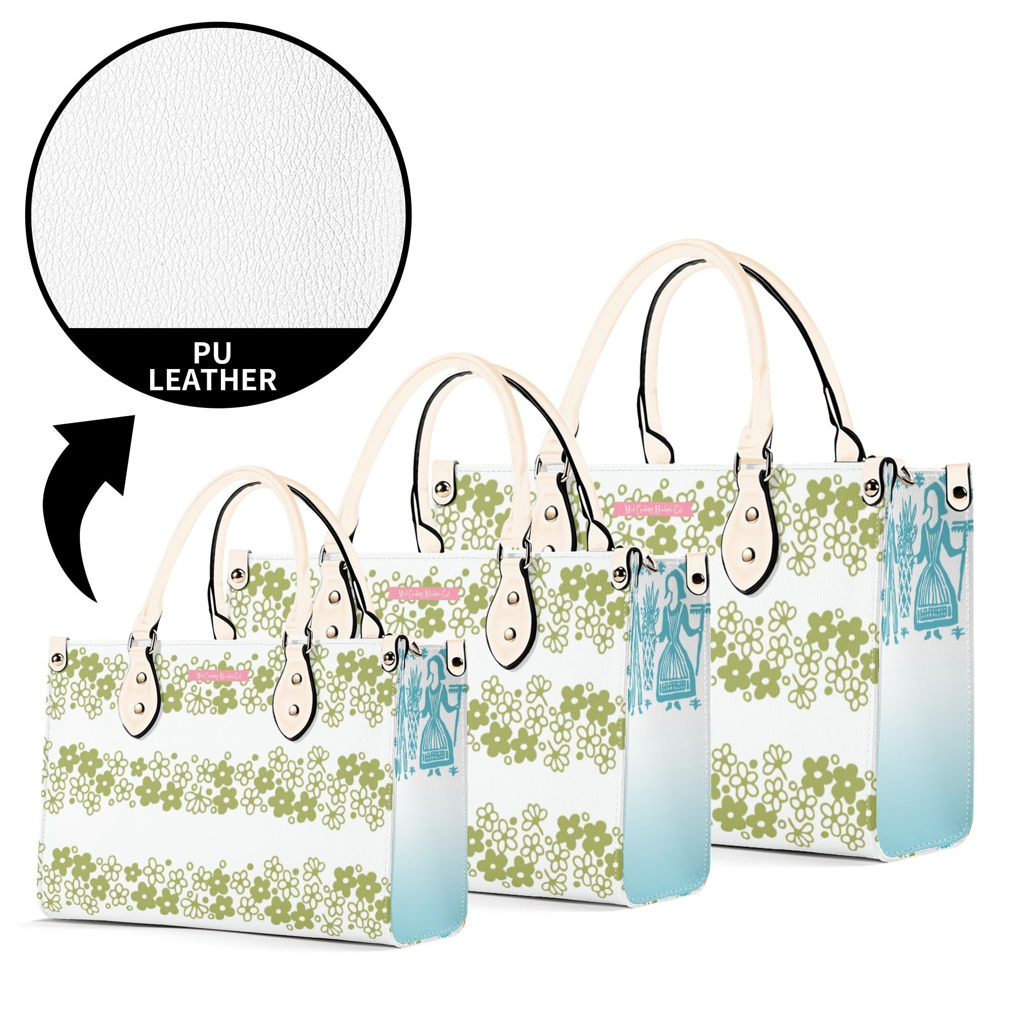 Spring Blossom Crazy Daisy Retro Pyrex Lover Kitschy Mod Handbag - Mid Century Modern Gal