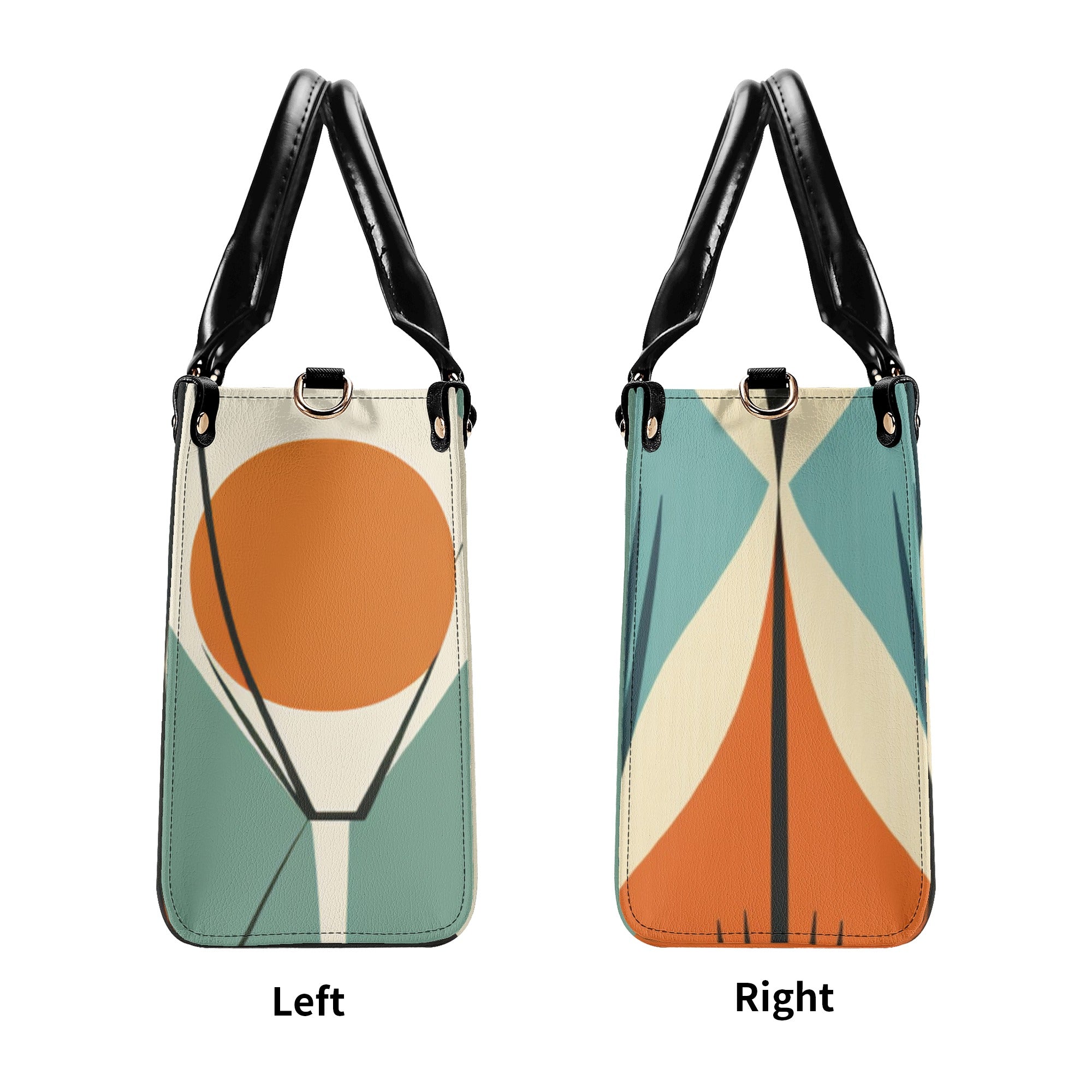 Mid Century Modern Atomic Martini Cat, Kitschy Retro Gal Handbag, Shoulder Bag - Mid Century Modern Gal