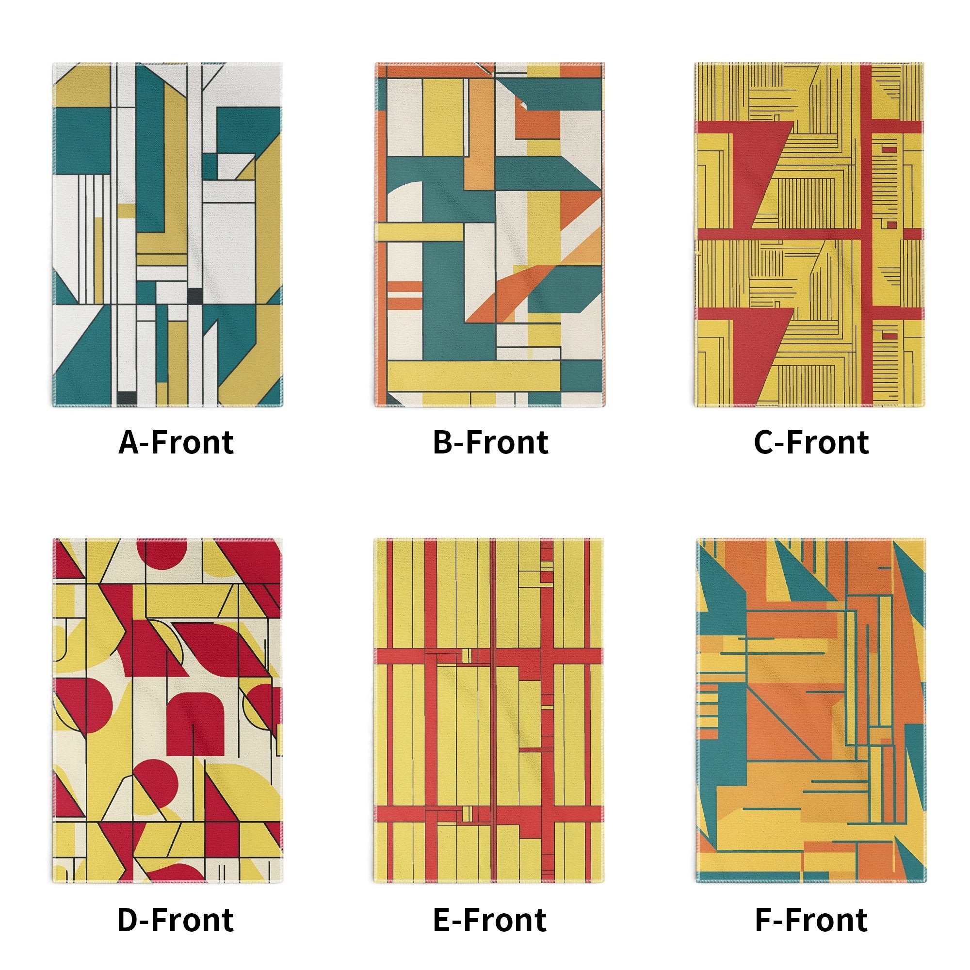 Mid Century Modern Hand Towels, Bauhaus Designed Kitchen Bath Hand Towels - Mid Century Modern Gal