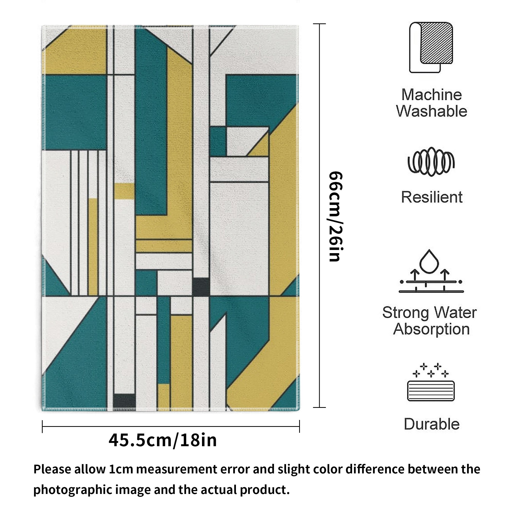 Mid Century Modern Hand Towels, Bauhaus Designed Kitchen Bath Hand Towels - Mid Century Modern Gal