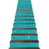 Mid Century Modern Atomic Starburst Teal Designed Stair Riser Peel And Stick - Mid Century Modern Gal