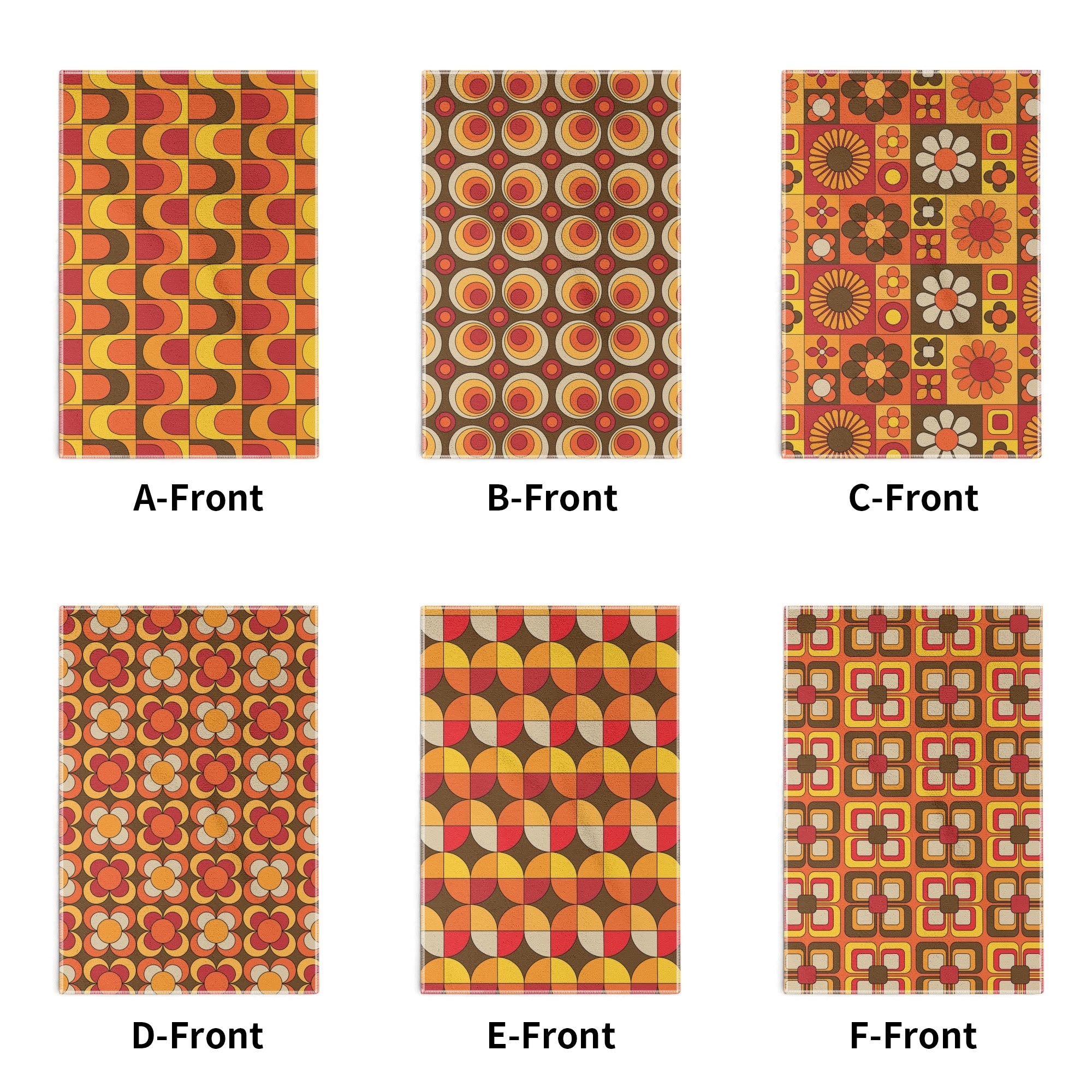 Retro Groovy Mod 60s 70s Mid Century Modern Designed Kitchen Bath Hand Towels - Mid Century Modern Gal