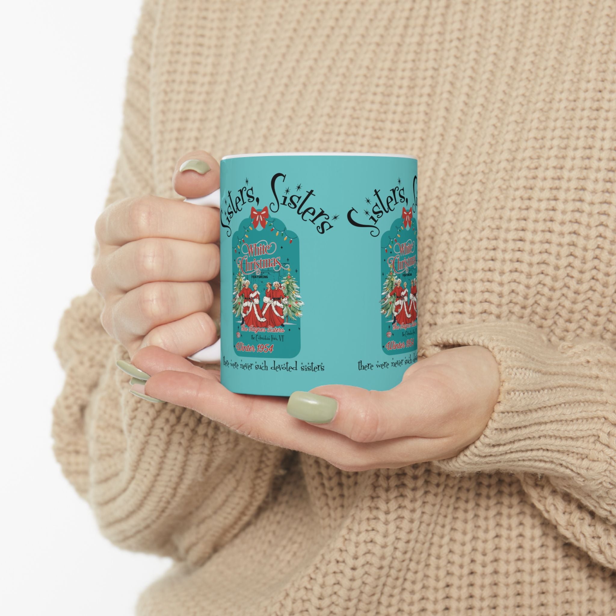 Sister Sister Holiday White Christmas Wallace And Davis Holiday Movie, Kitschy Retro Gift for Her - Mid Century Modern Gal