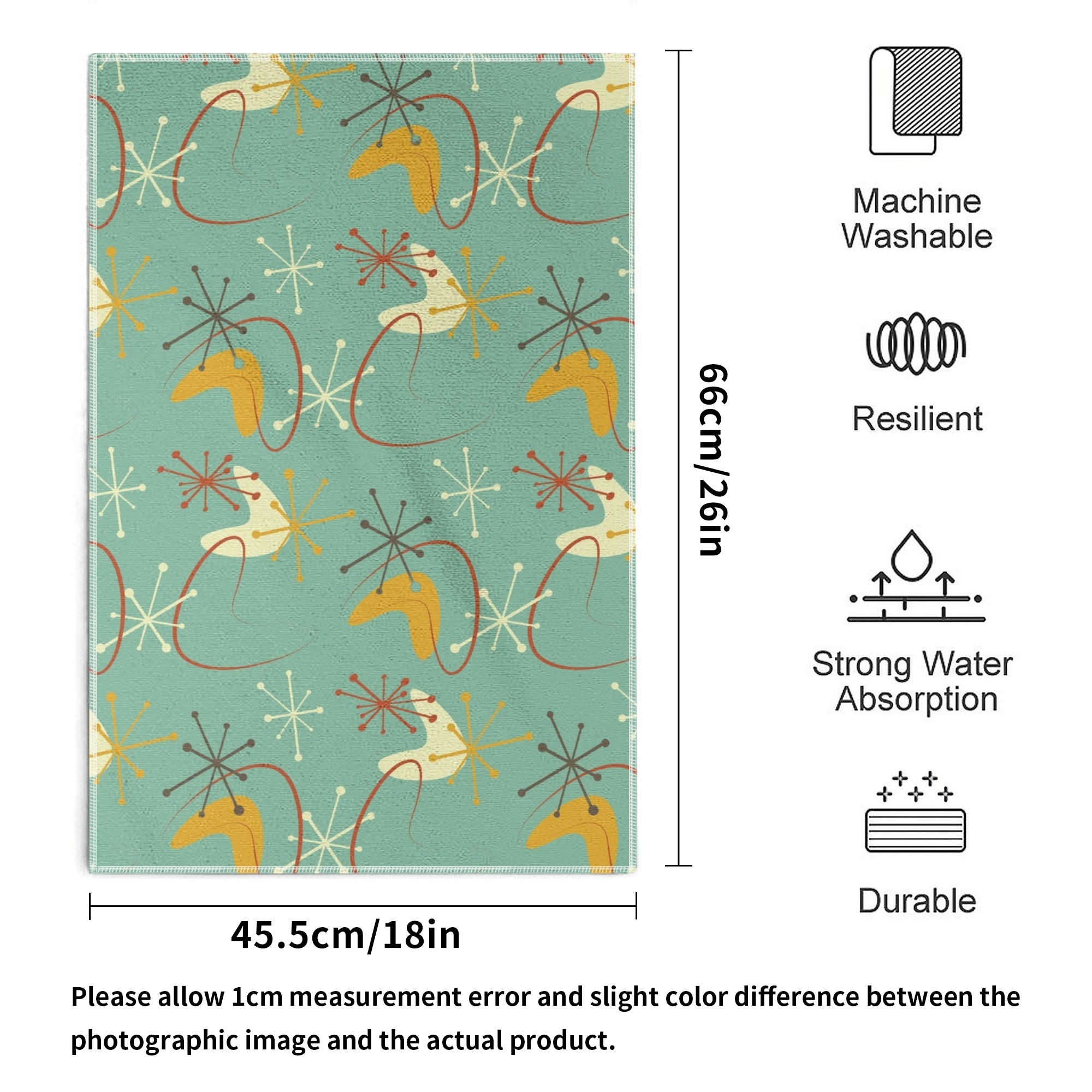 Mid Century Modern Kitschy Mod Collection MCM Designed Kitchen Bath Hand Towels - Mid Century Modern Gal