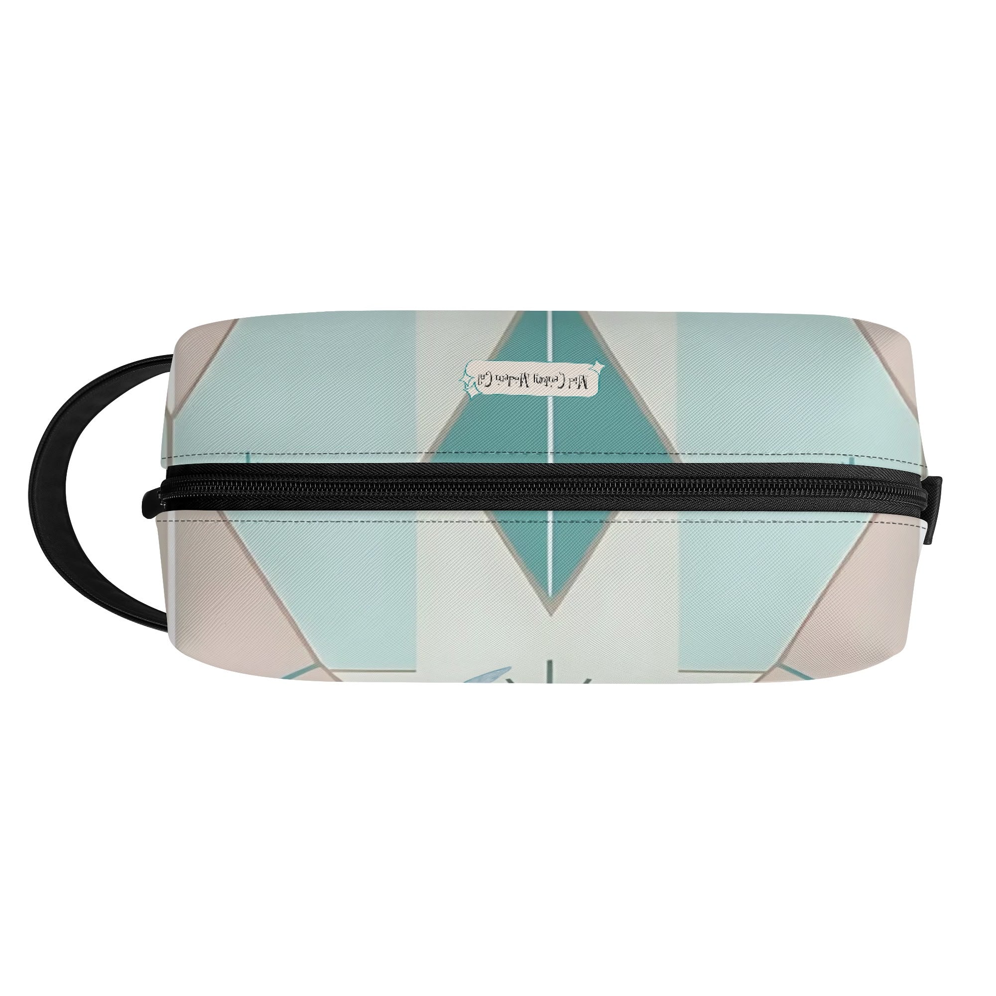 Kitschy Mod Gal Travel Toiletry Bag, Fly Me To The Moon Atomic Starbursts Cosmetic Organizer - Mid Century Modern Gal