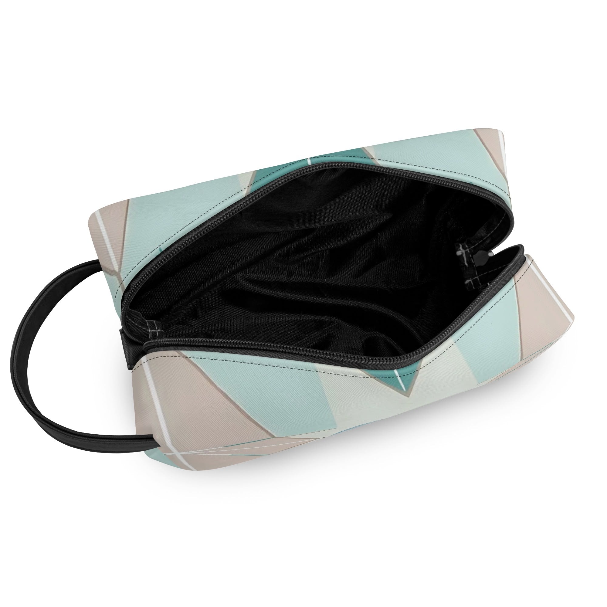 Kitschy Mod Gal Travel Toiletry Bag, Fly Me To The Moon Atomic Starbursts Cosmetic Organizer - Mid Century Modern Gal