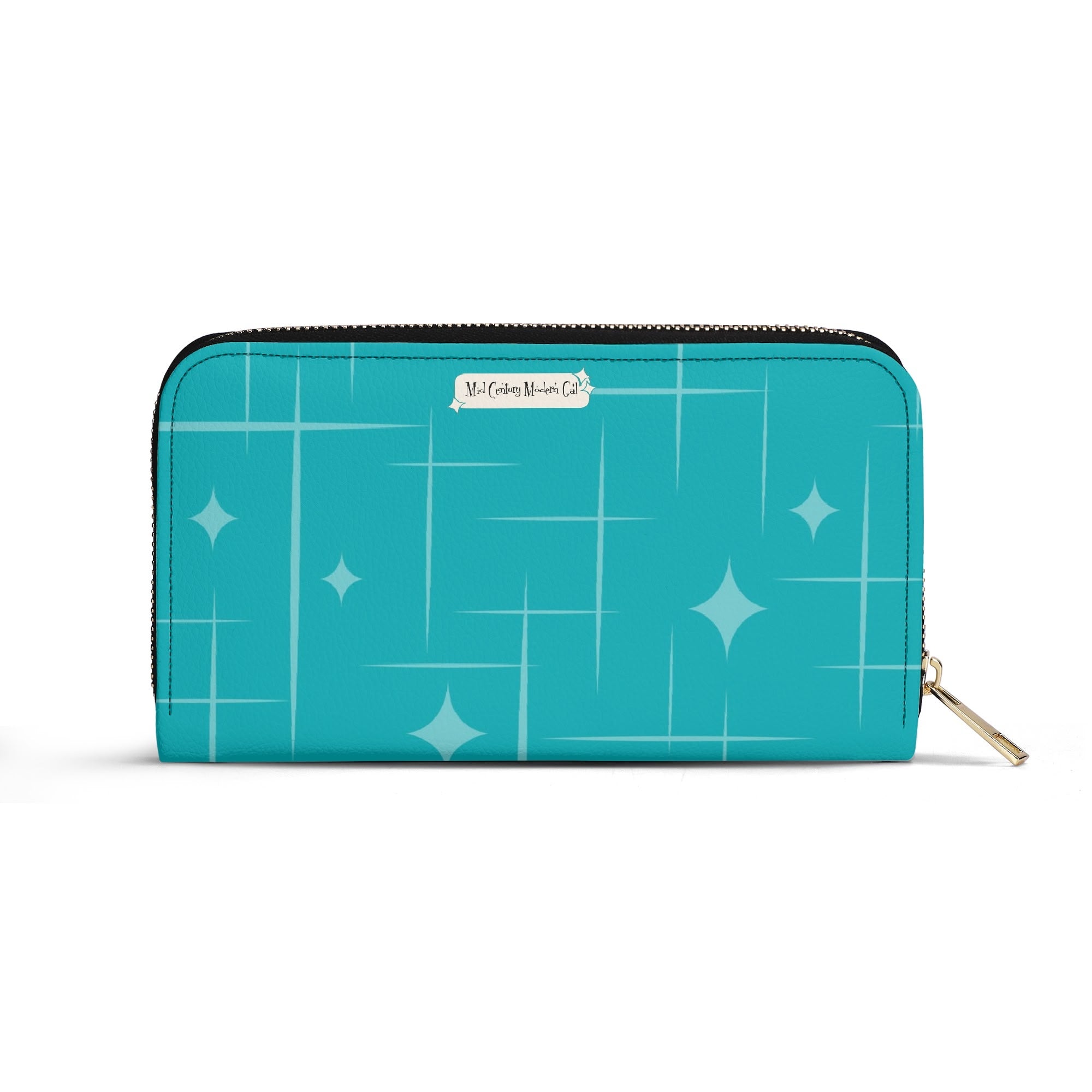 Mid Century Modern Christmas Mod Gal City Vibes Atomic Starburst Christmas Kitschy Mid Century Modern Wristlet - Mid Century Modern Gal
