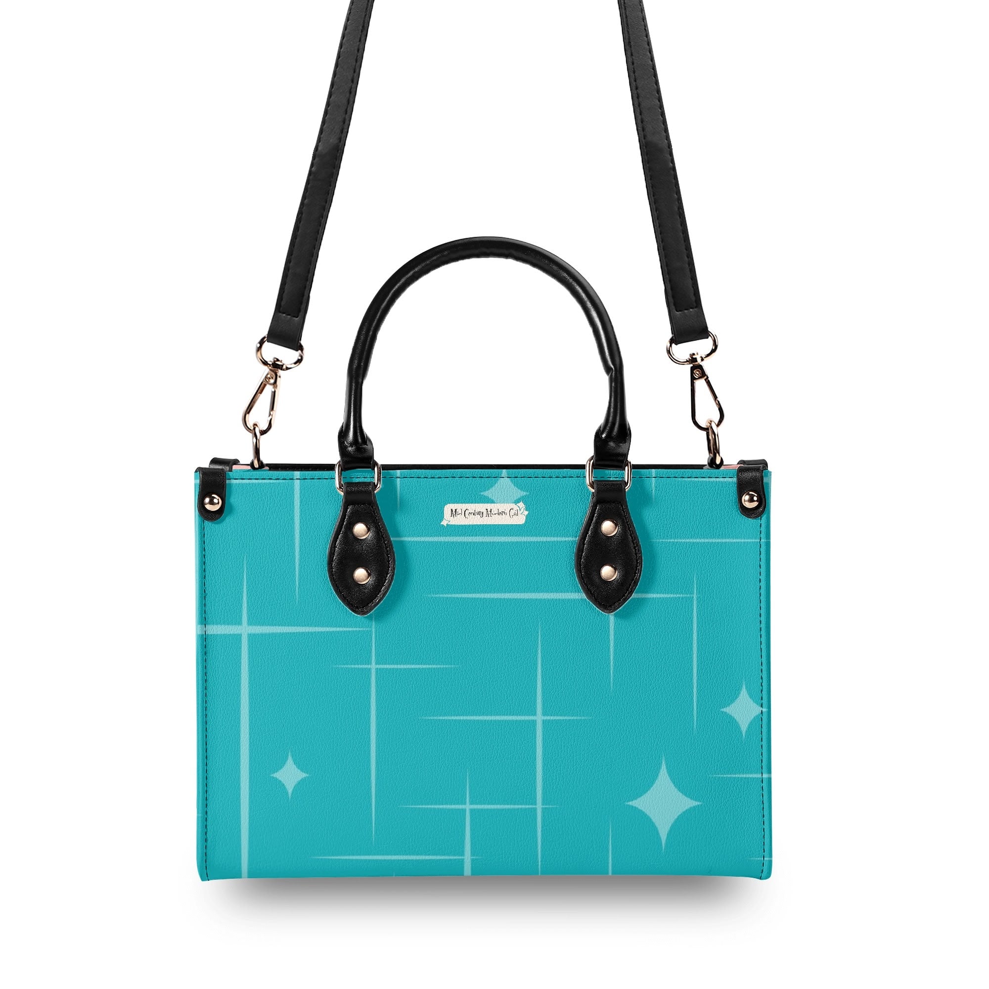 Mid Century Modern Christmas Mod Gal Signature Atomic Cat, Atomic Kitschy Handbag, Shoulder Bag - Mid Century Modern Gal