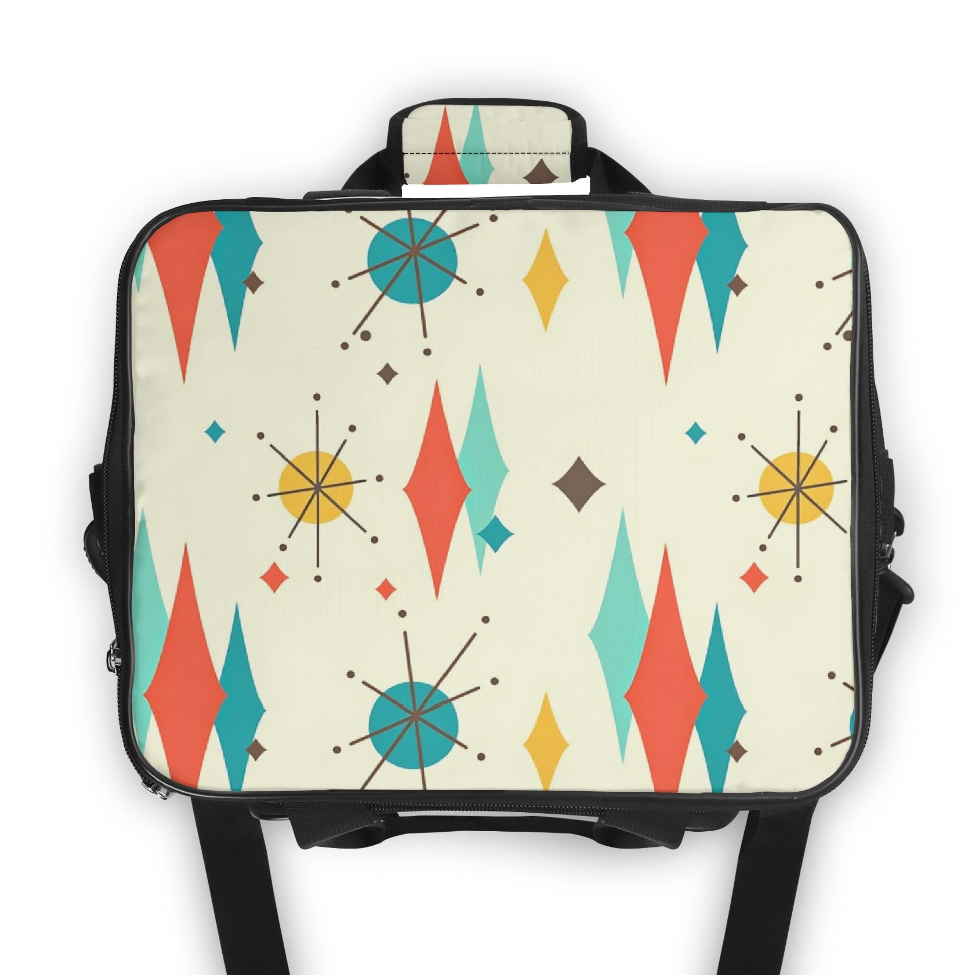 Atomic Retro Black Cat Franciscan Starburst Insulated Cooler Pool Beach Bag - Mid Century Modern Gal