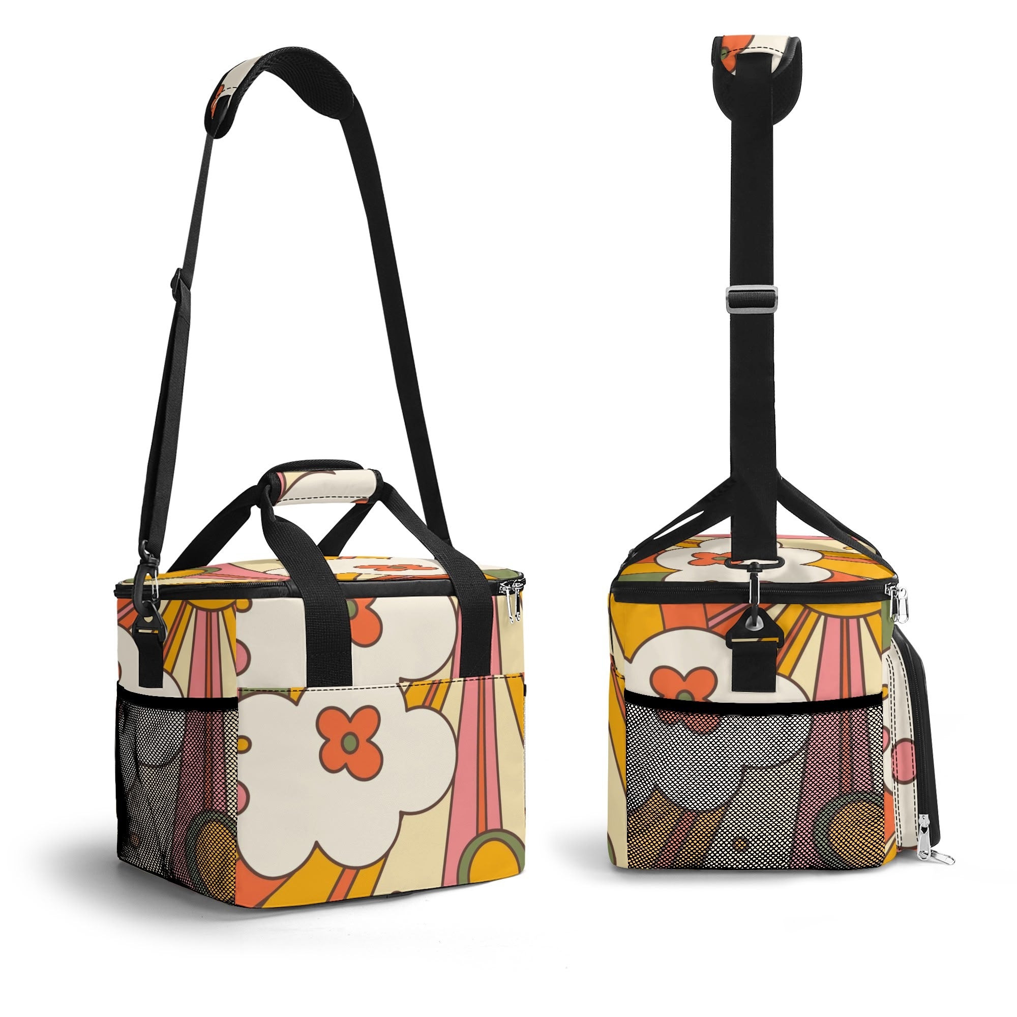 Retro Ray Of Sunshine Groovy Mod Atomic Cat Mid Century Modern Designed, Kitschy Beach, Pool Cooler Bag - Mid Century Modern Gal
