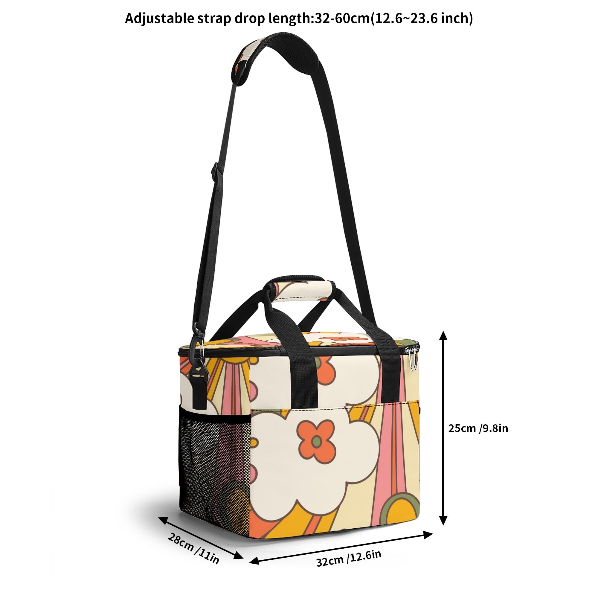 Retro Ray Of Sunshine Groovy Mod Atomic Cat Mid Century Modern Designed, Kitschy Beach, Pool Cooler Bag - Mid Century Modern Gal